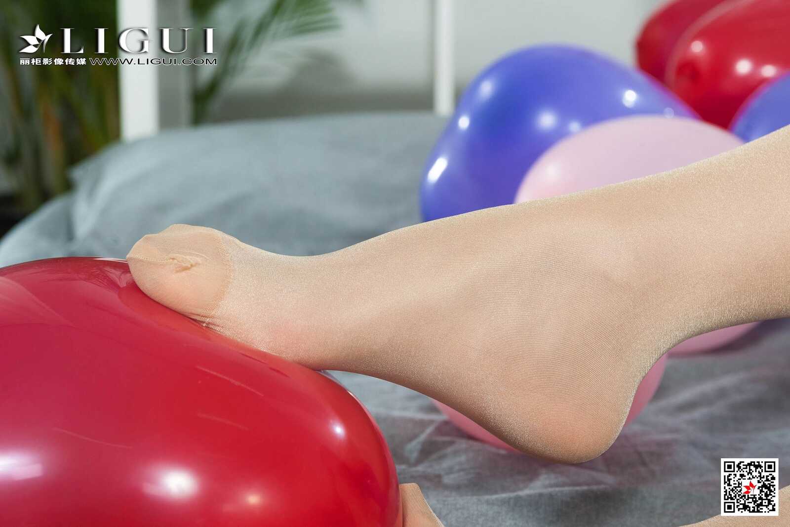 足模筱筱《肉丝玉足》 [丽柜Ligui] 网络丽人 写真第5张