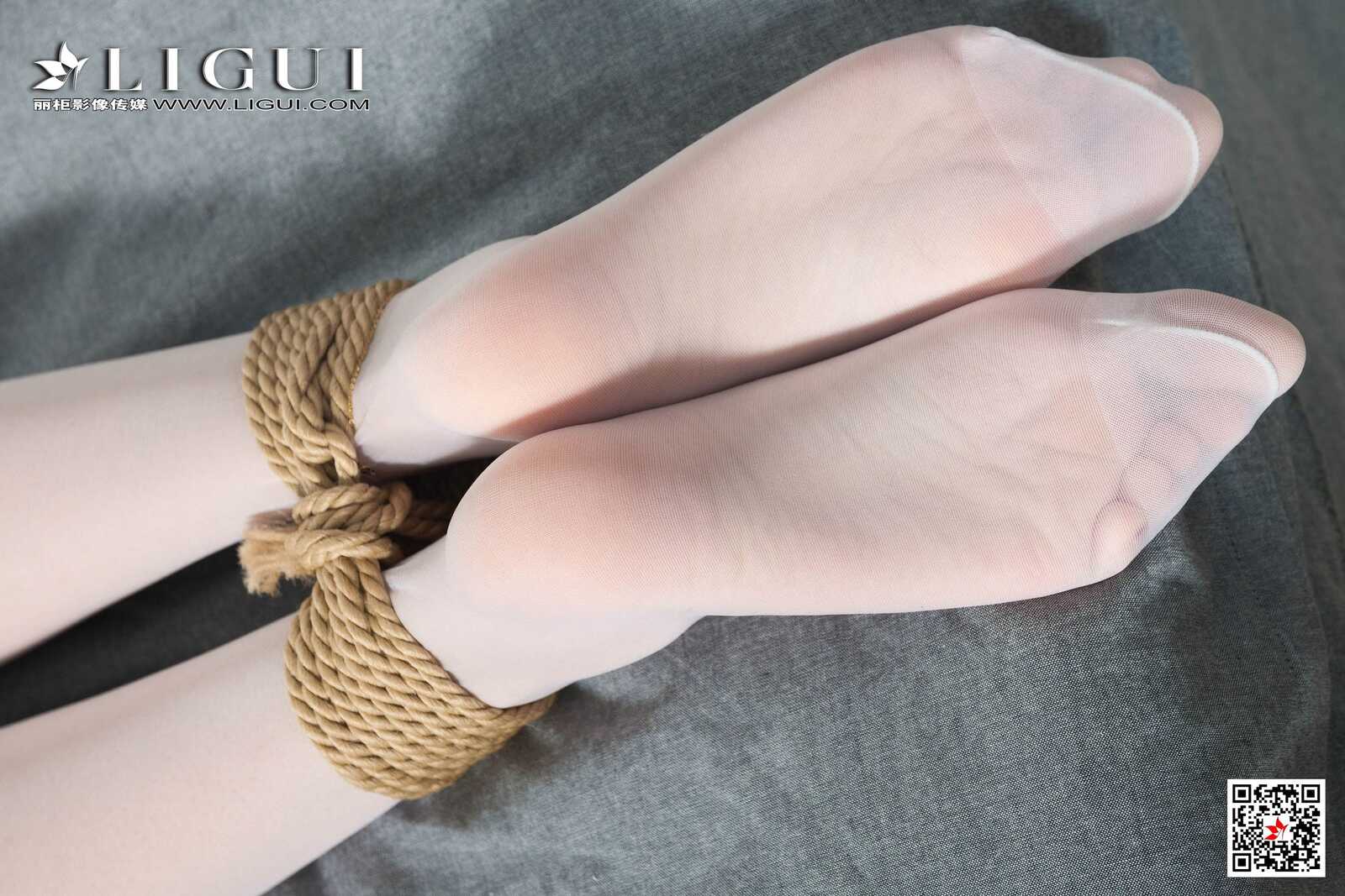 腿模兔子《婚纱白丝捆绑绳艺》 [丽柜美束Ligui第6张