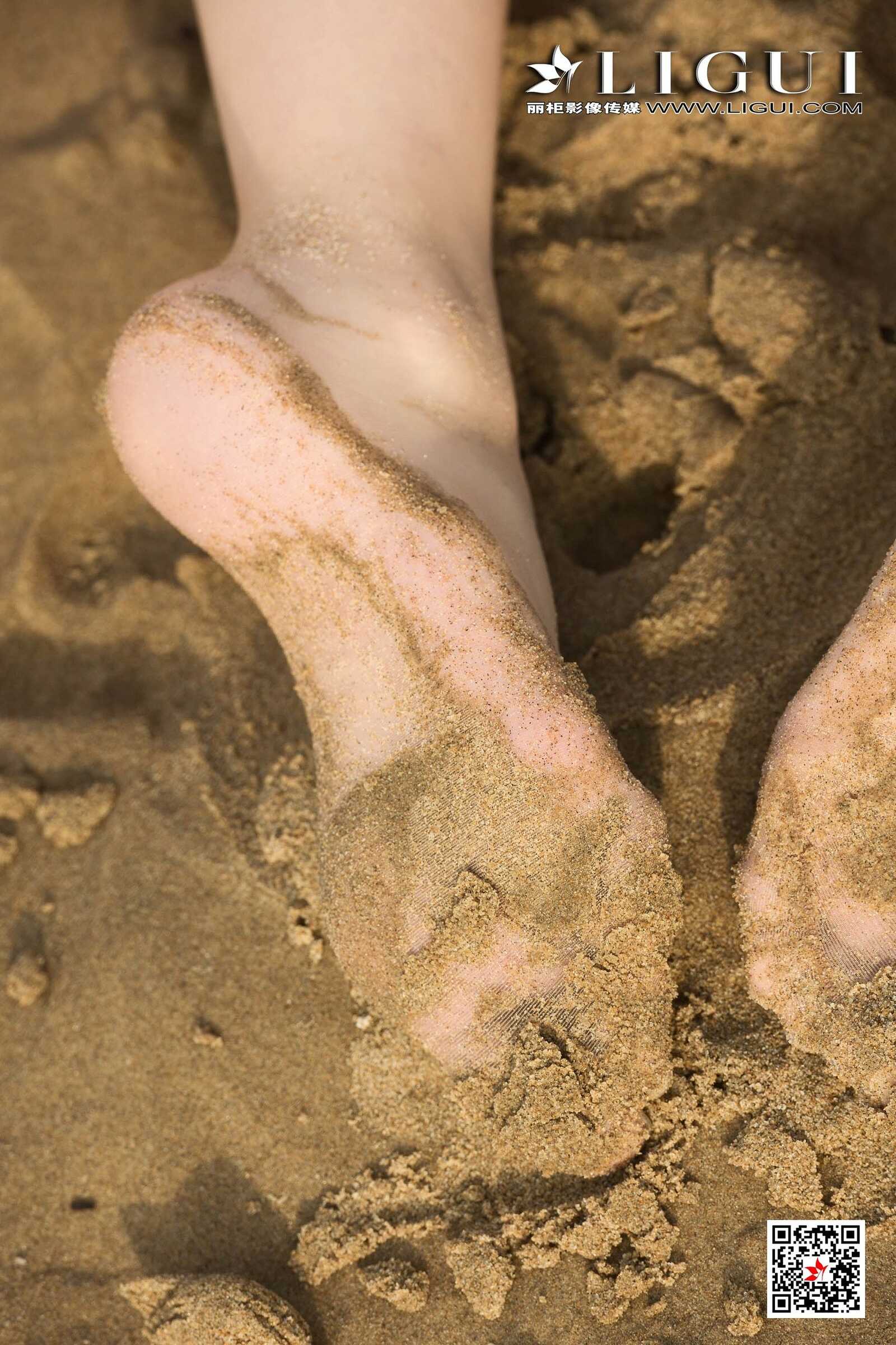 兔子&amp;amp;凉儿&amp;amp;甜甜《沙滩丝足》 [丽柜Ligui] 写第12张
