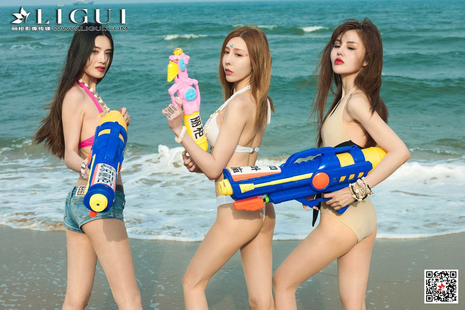 兔子&amp;amp;凉儿&amp;amp;甜甜《沙滩丝足》 [丽柜Ligui] 写第1张