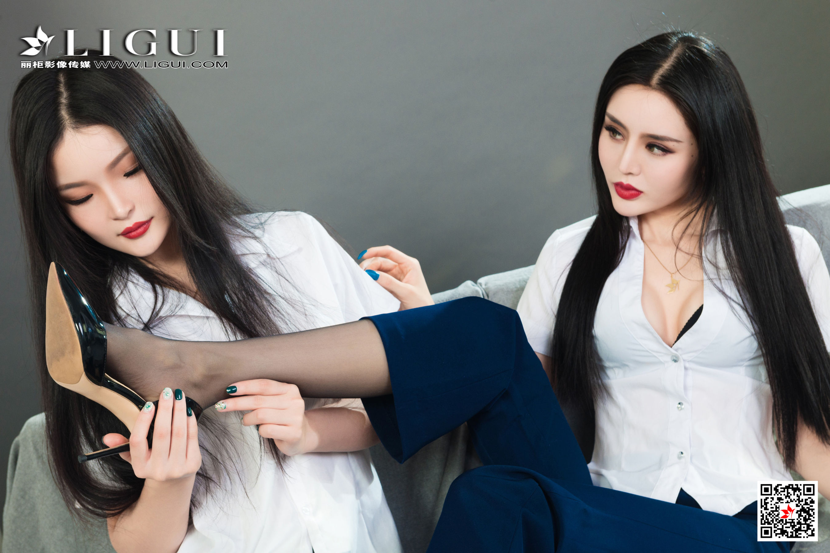 [丽柜Ligui] 凉儿&amp;苏黎 《双生花-欲望香丝》 丝袜写真第21张