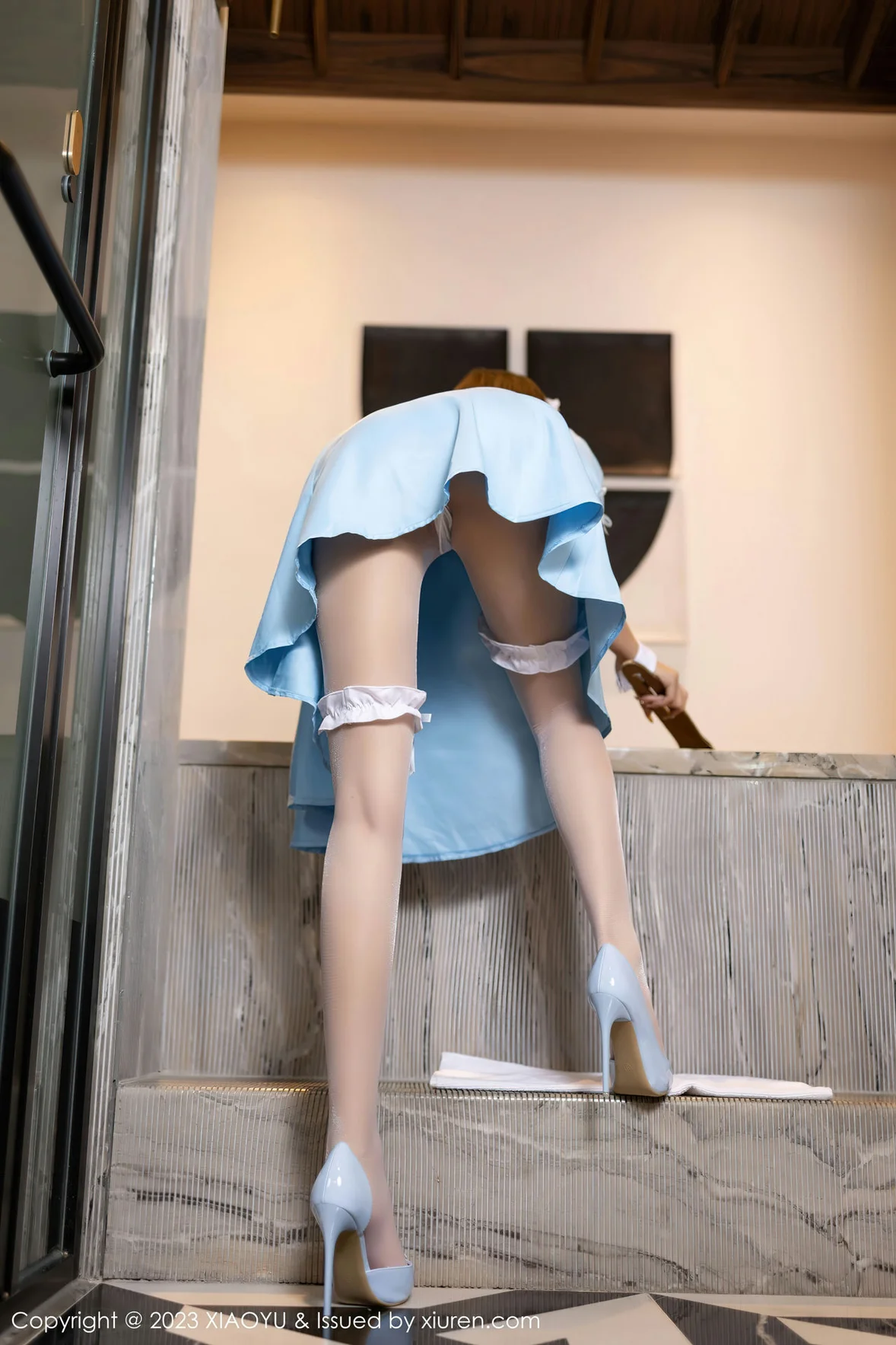  语画 Vol.1100 小蛮妖Yummy 蓝色女仆贵州旅拍写真11 [84P]第8张