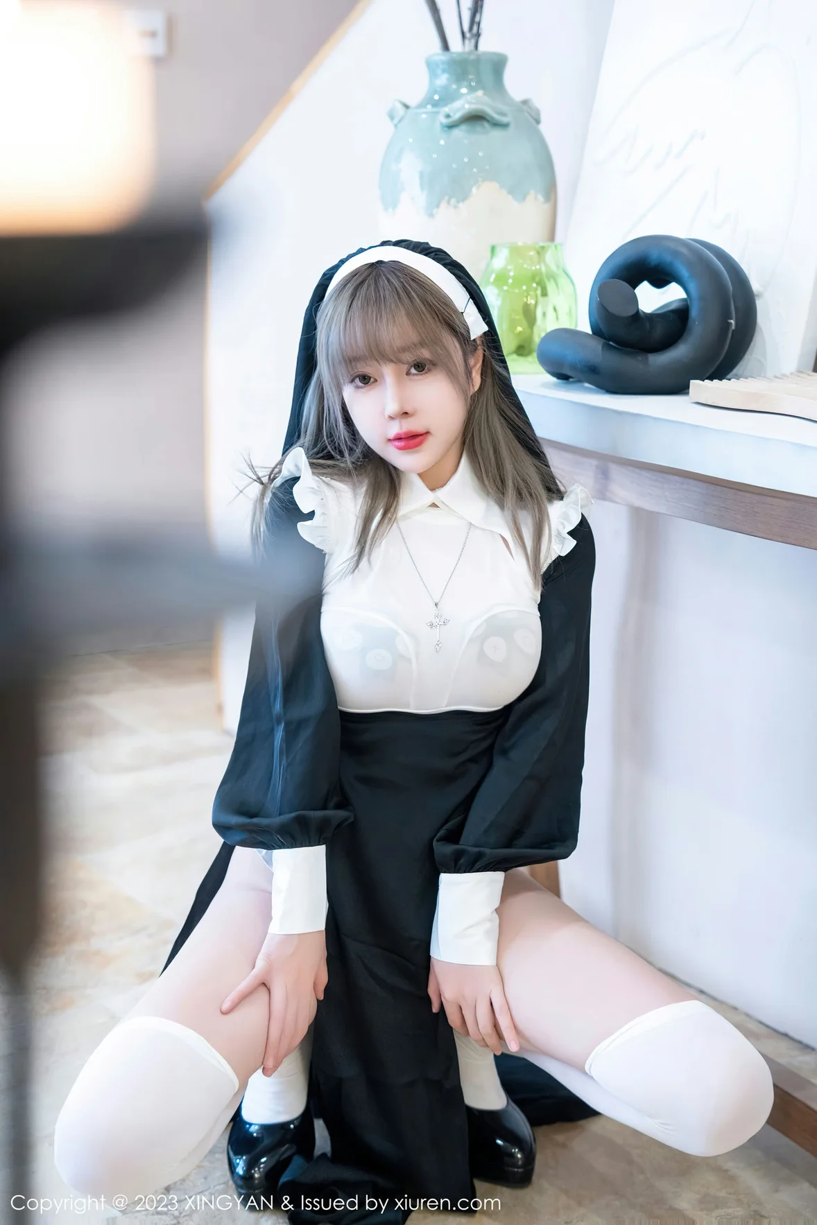  星颜社 Vol.187 王雨纯 性感黑色修女性感写真 [76P]第5张