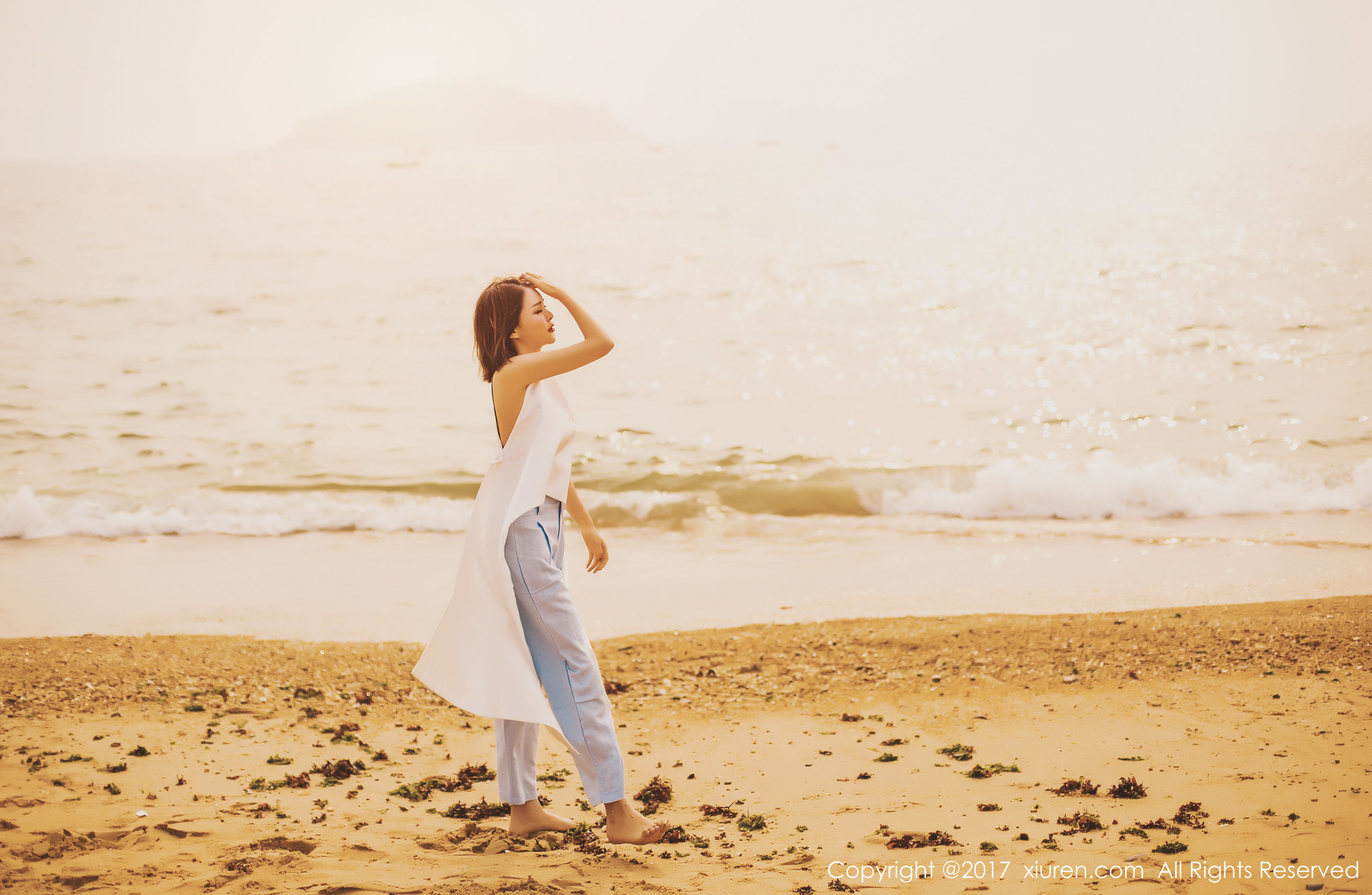 廿十(凯竹)《海边唯美风+性感室内》 秀人 NO.879第6张