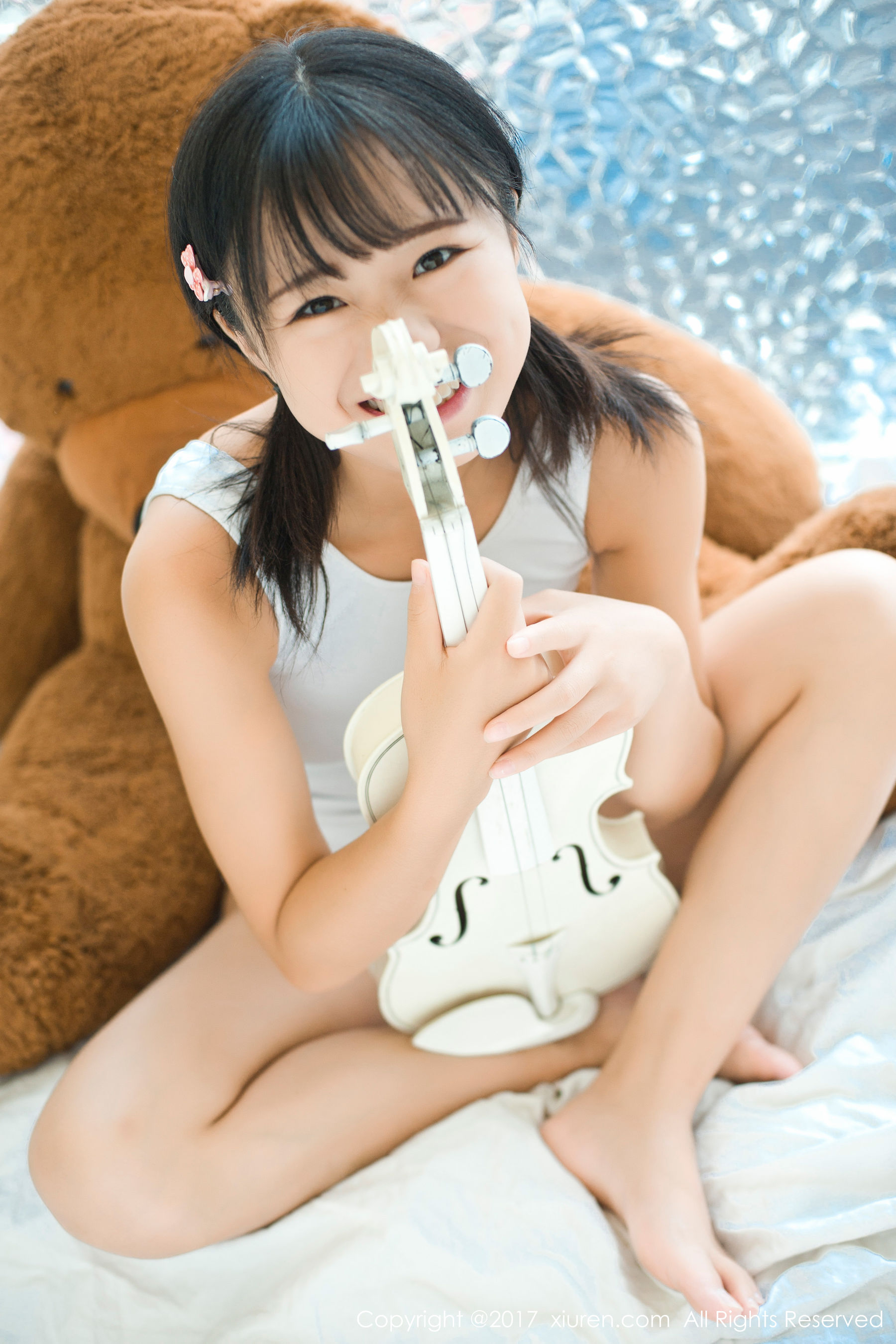 仓井优香《白色蕾丝吊带系列+连体日系高中体操服》 XiuRen 秀人网 NO.805第11张