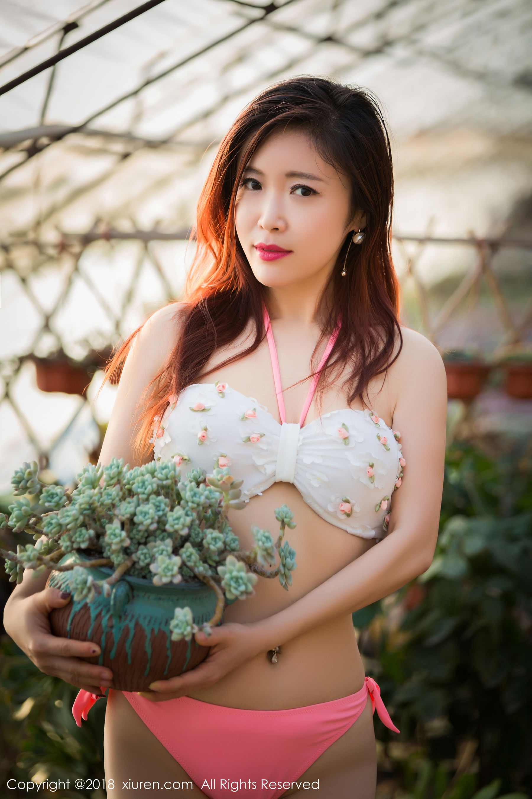  西希白兔《花房》 秀人 No.924第12张