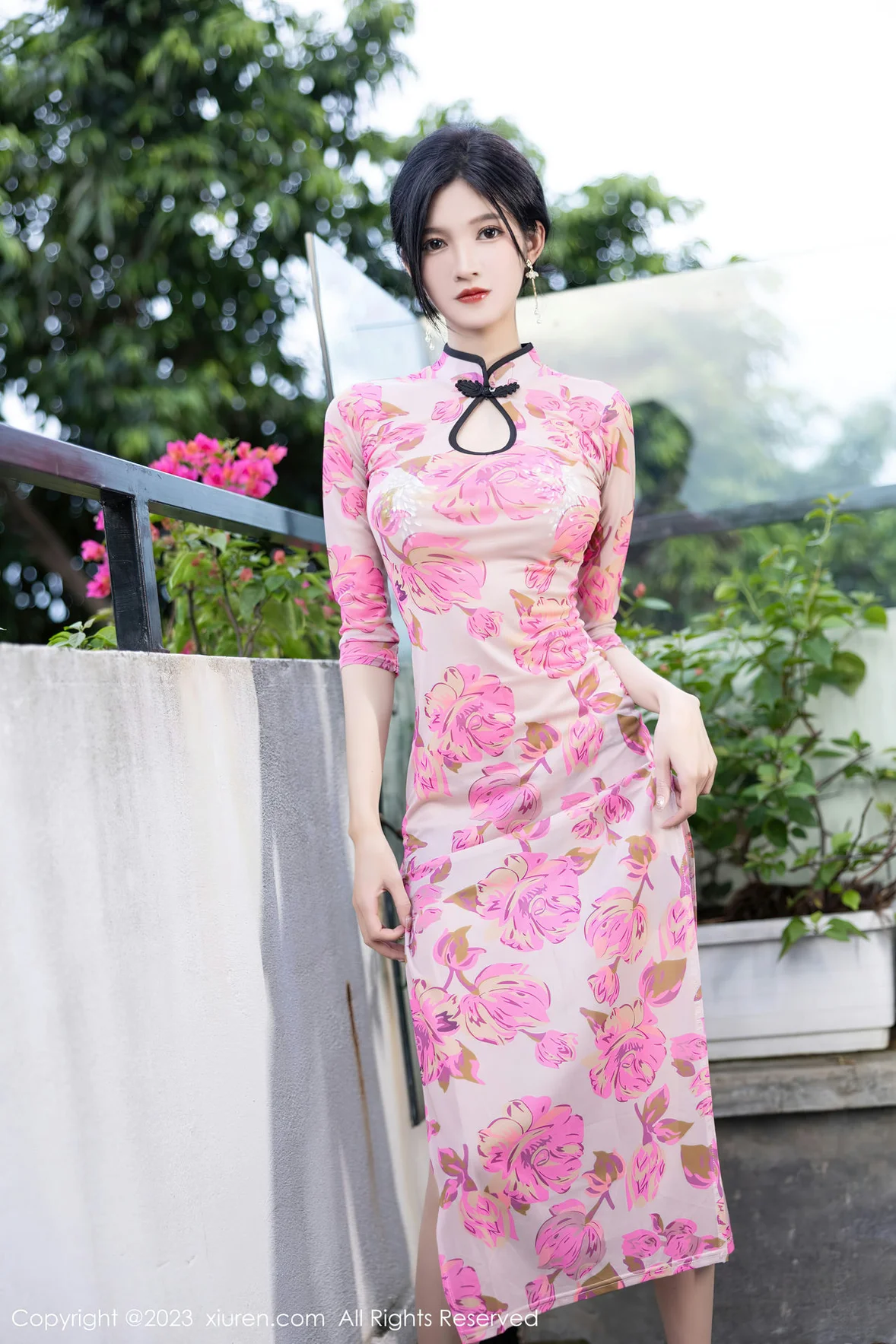  秀人网 No.7388 程程程- 粉色旗袍安吉旅拍 [83P]第4张