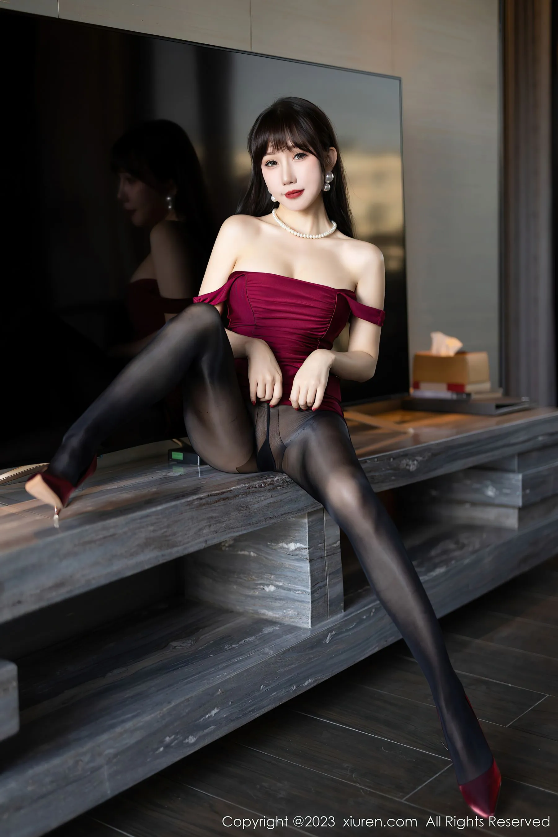  秀人网 No.6670 波巧酱 黑丝美腿第25张