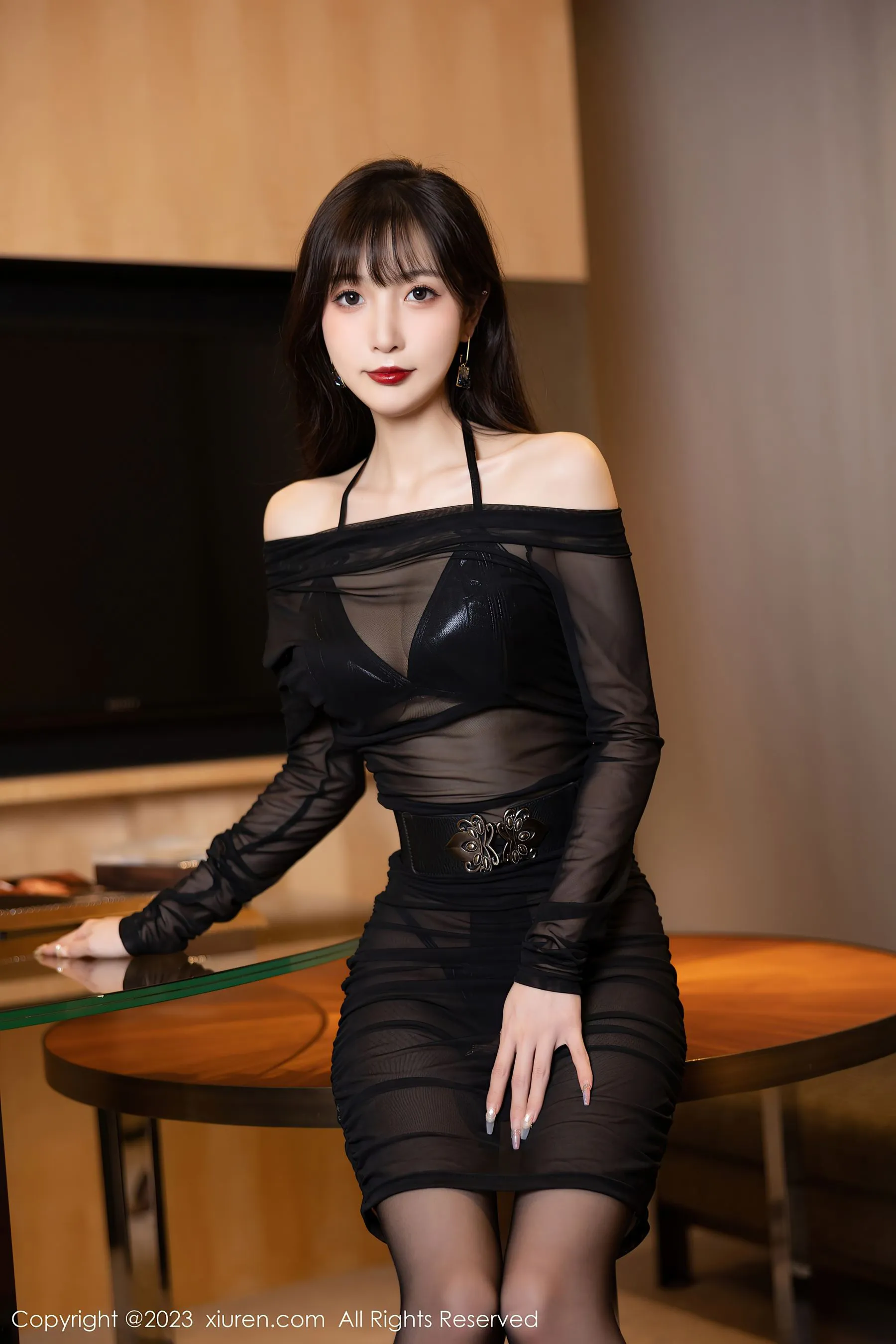  秀人网 No.6307 林星阑 黑丝美腿第18张