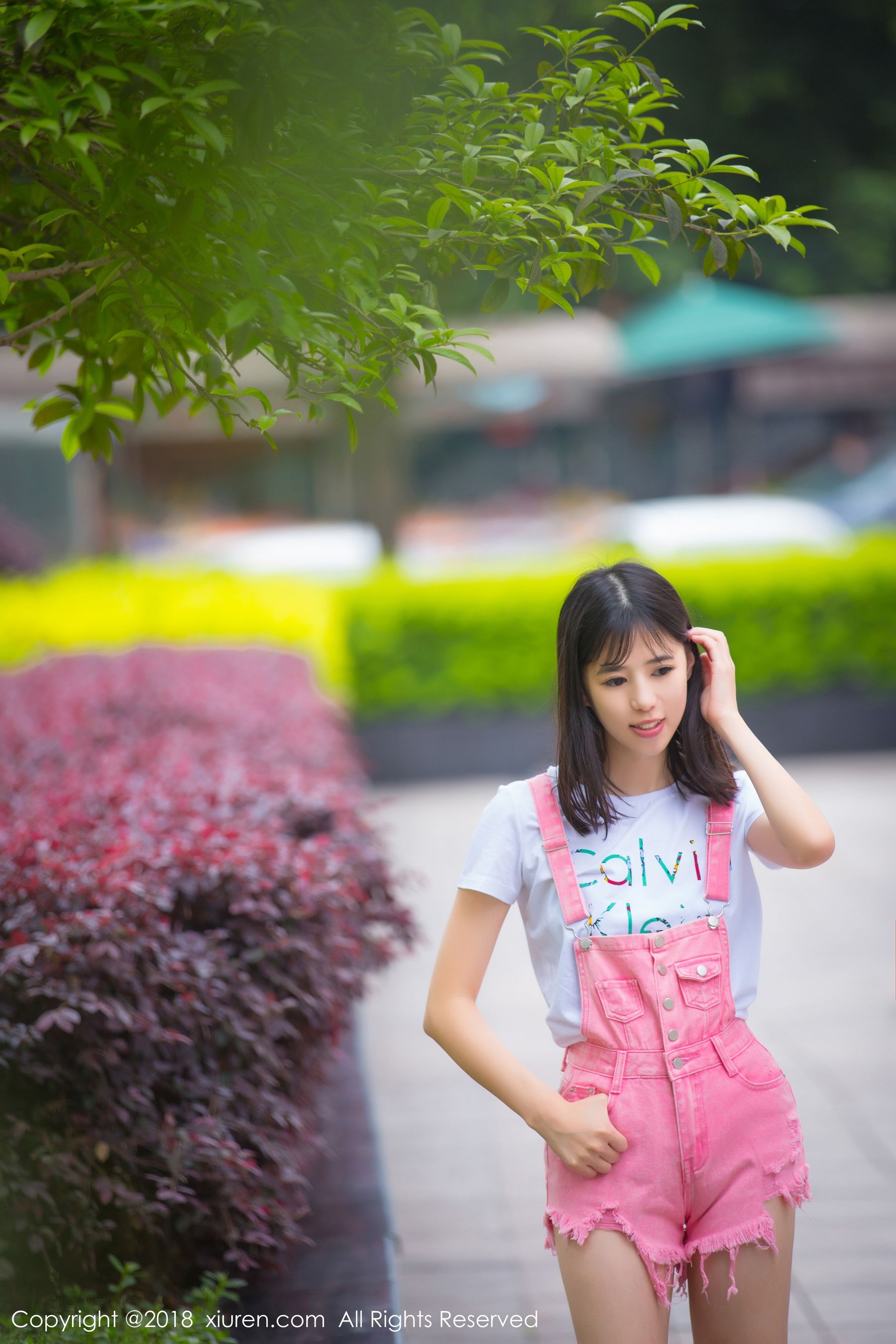  模特艾栗栗栗栗栗栗吖《清新美腿外拍与私房内衣魅惑》 XiuRen 秀人网 No.1026第6张