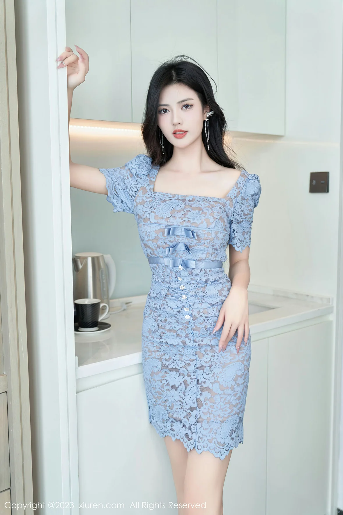  XiuRen 秀人 No.6998 浅浅Danny 轻透连衣短裙性感写真 [88P]第5张