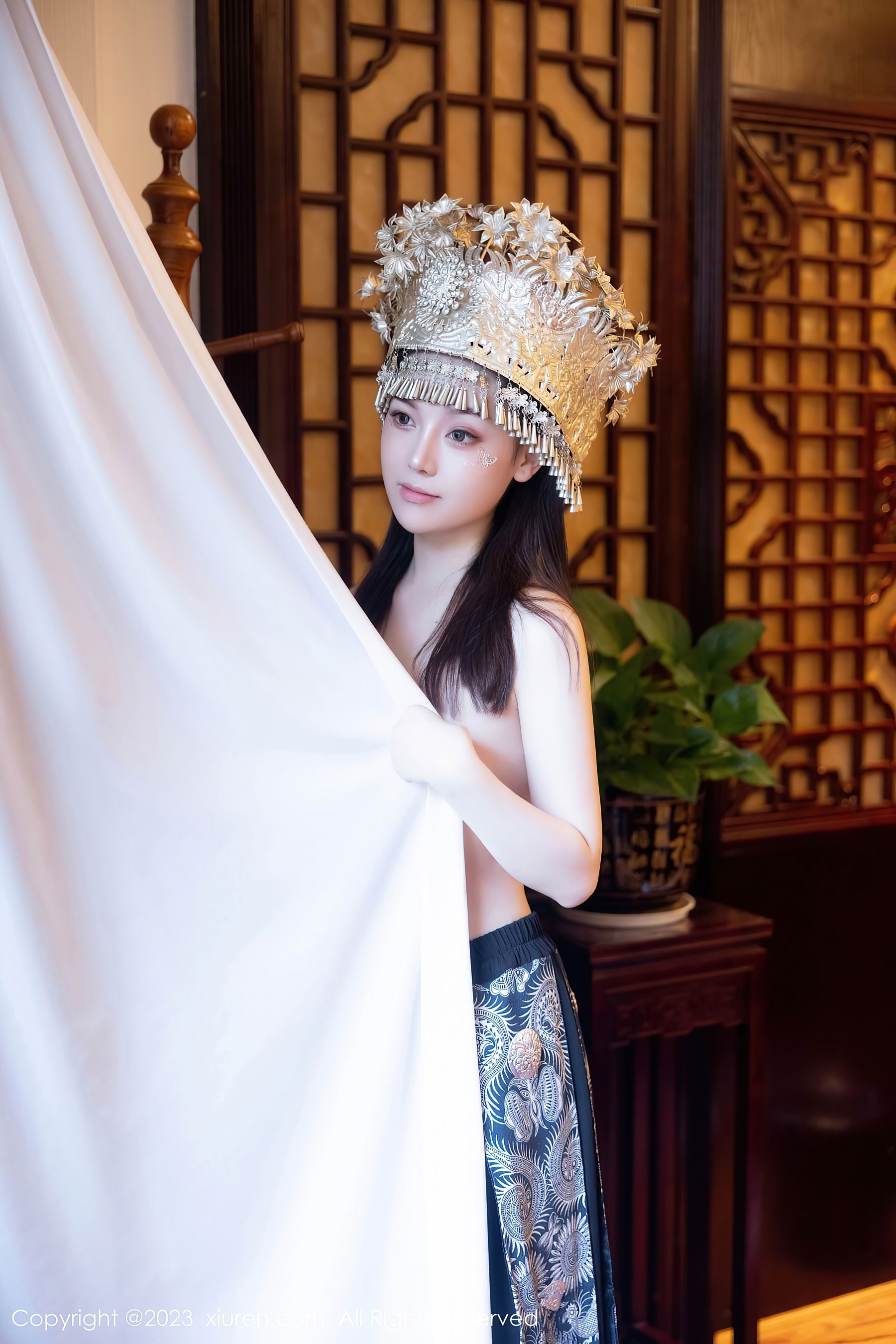  XiuRen 秀人 No.7448 豆瓣酱 苗族服饰第13张