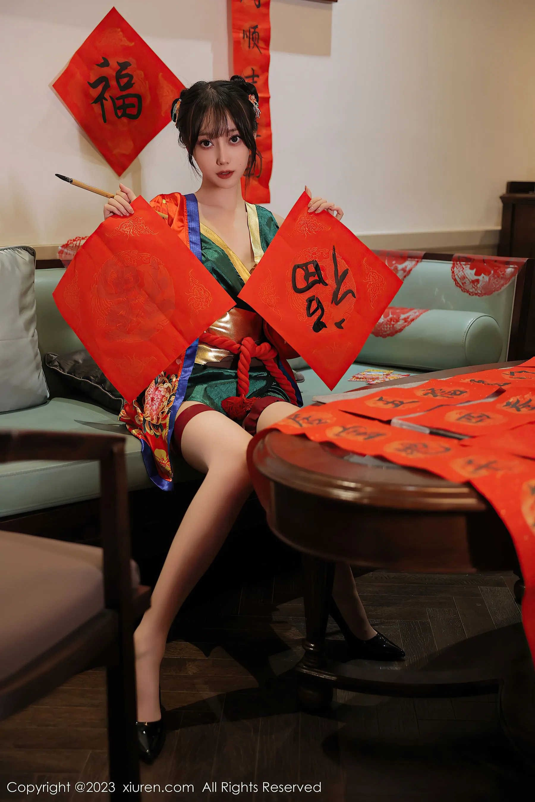  秀人网 No.6167 玥儿玥er 新春美腿第15张