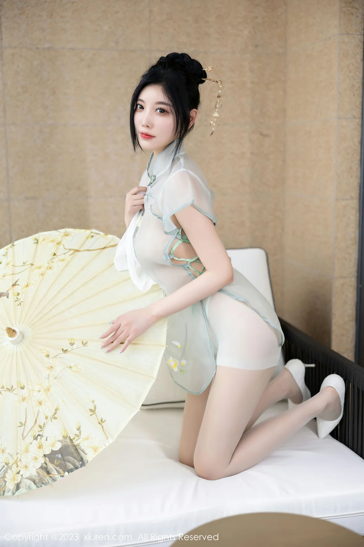  秀人网 No.7410 杨晨晨Yome 轻透薄纱性感写真 [82P]第19张