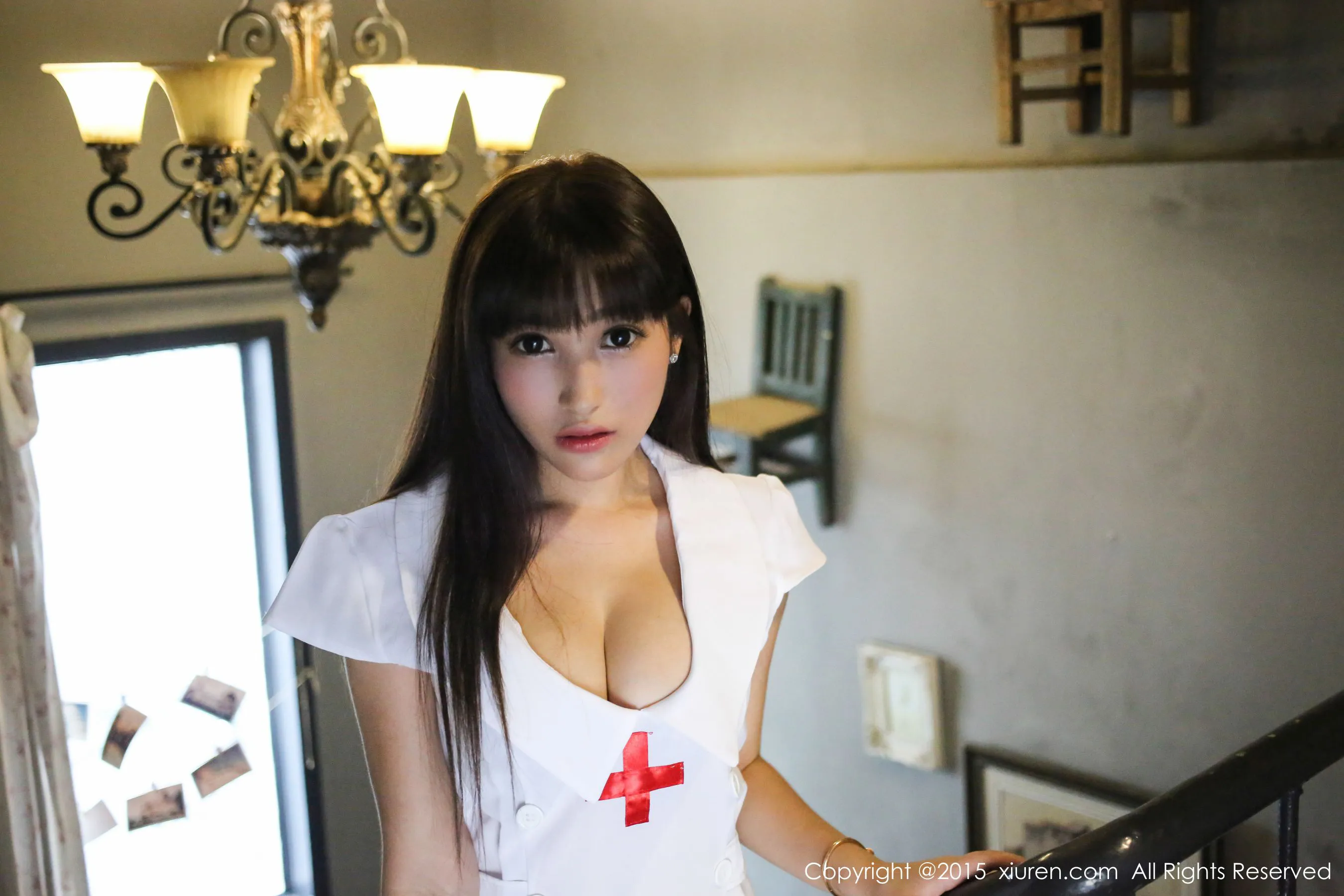 Nic妮可可《白色小背心+护士装》 秀人网 No.389第26张