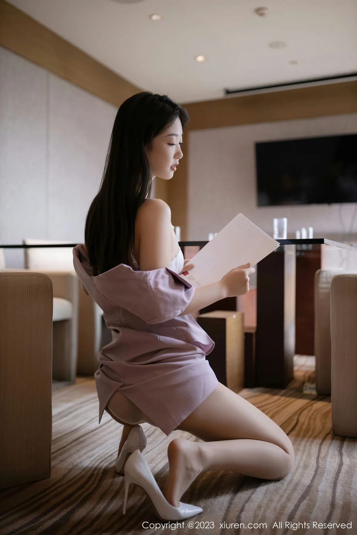  XiuRen 秀人 No.6859 唐安琪 白色蕾丝内衣珠三角旅拍1 [81P]第9张