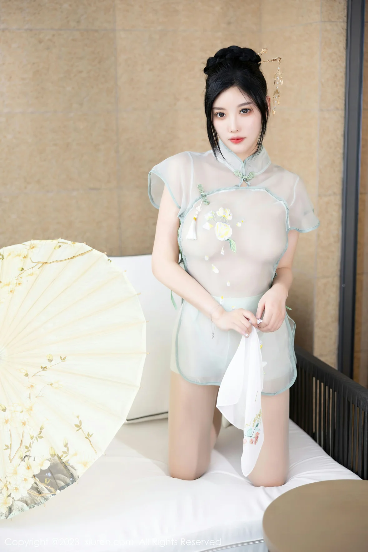  秀人网 No.7410 杨晨晨Yome 轻透薄纱性感写真 [82P]第19张