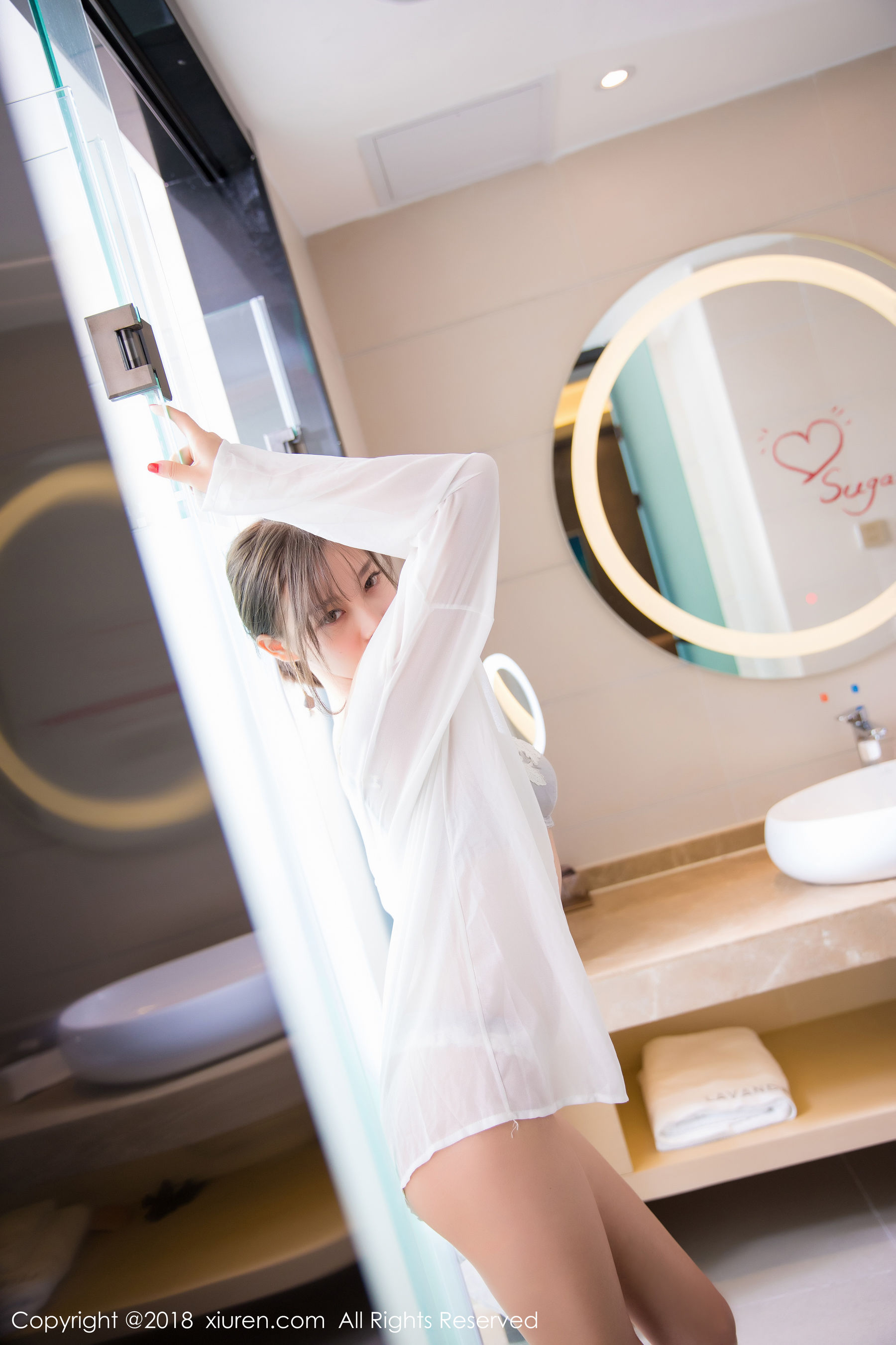  杨晨晨sugar《黑丝兔女郎+浴室湿身系列》 XiuRen 秀人网 No.1033第12张