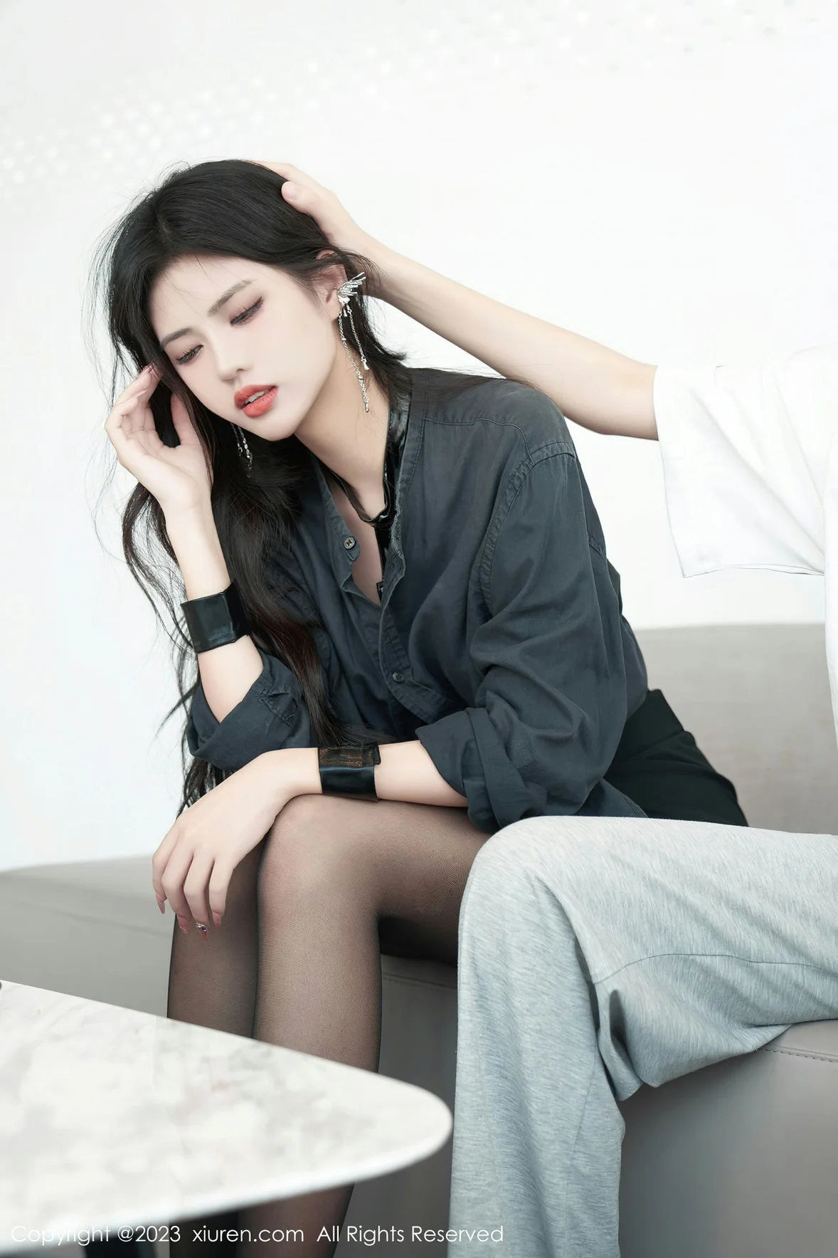  XiuRen 秀人 No.7100 浅浅Danny 黑色情趣性感写真 [85P]第1张