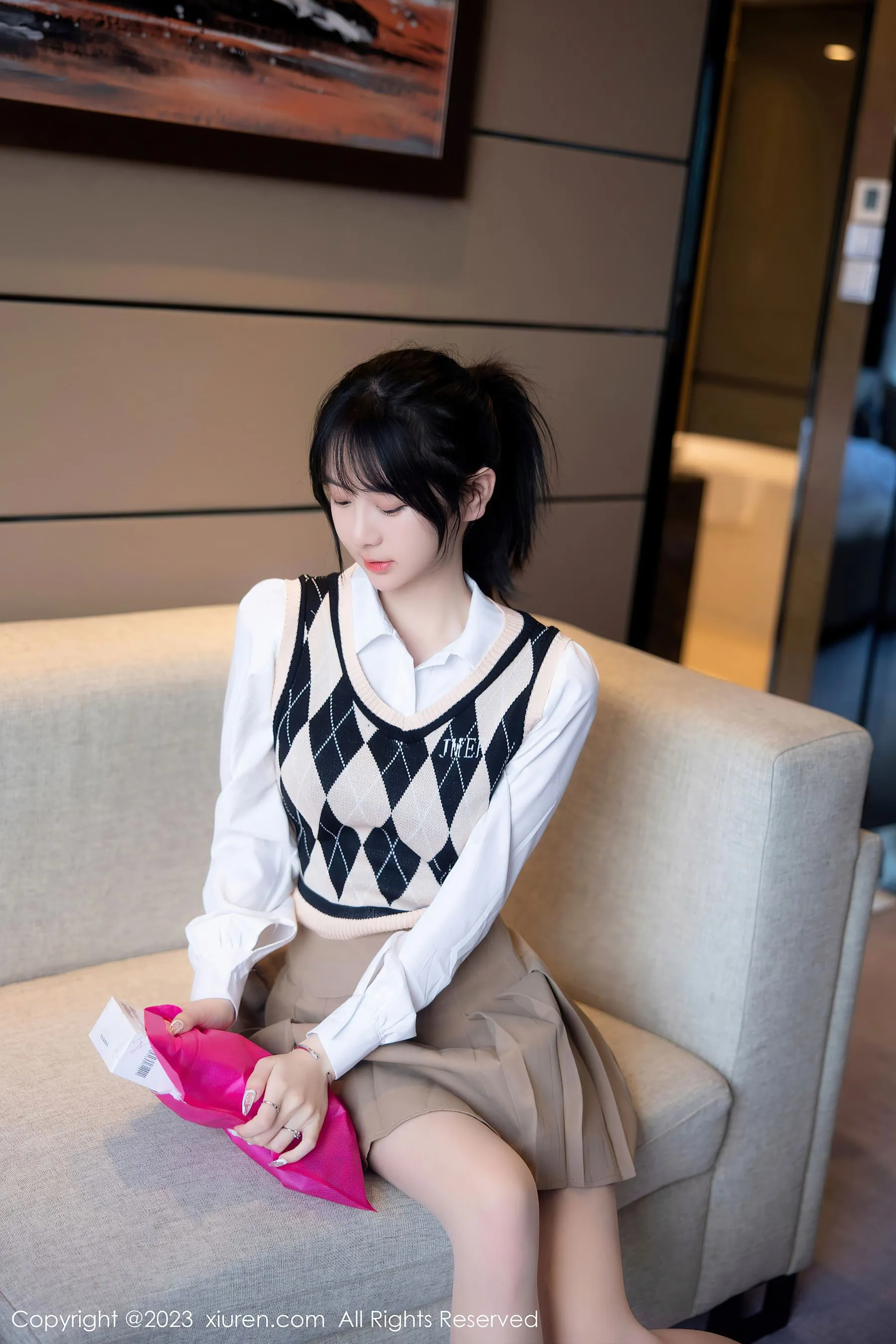  秀人网 No.6329 谢小蒽 短裙美腿第31张