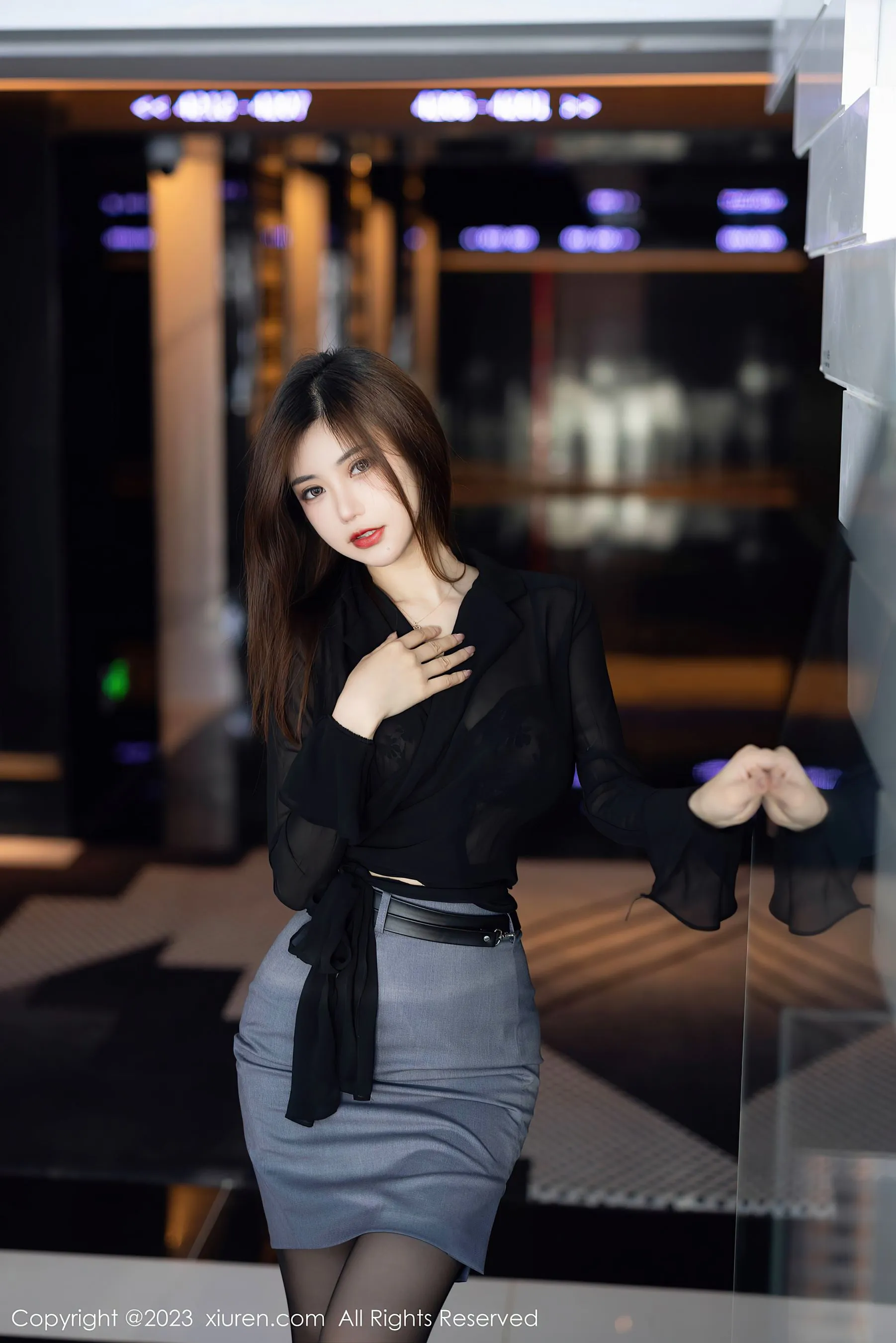  秀人网 No.6770 绮里嘉ula 短裙黑丝第20张