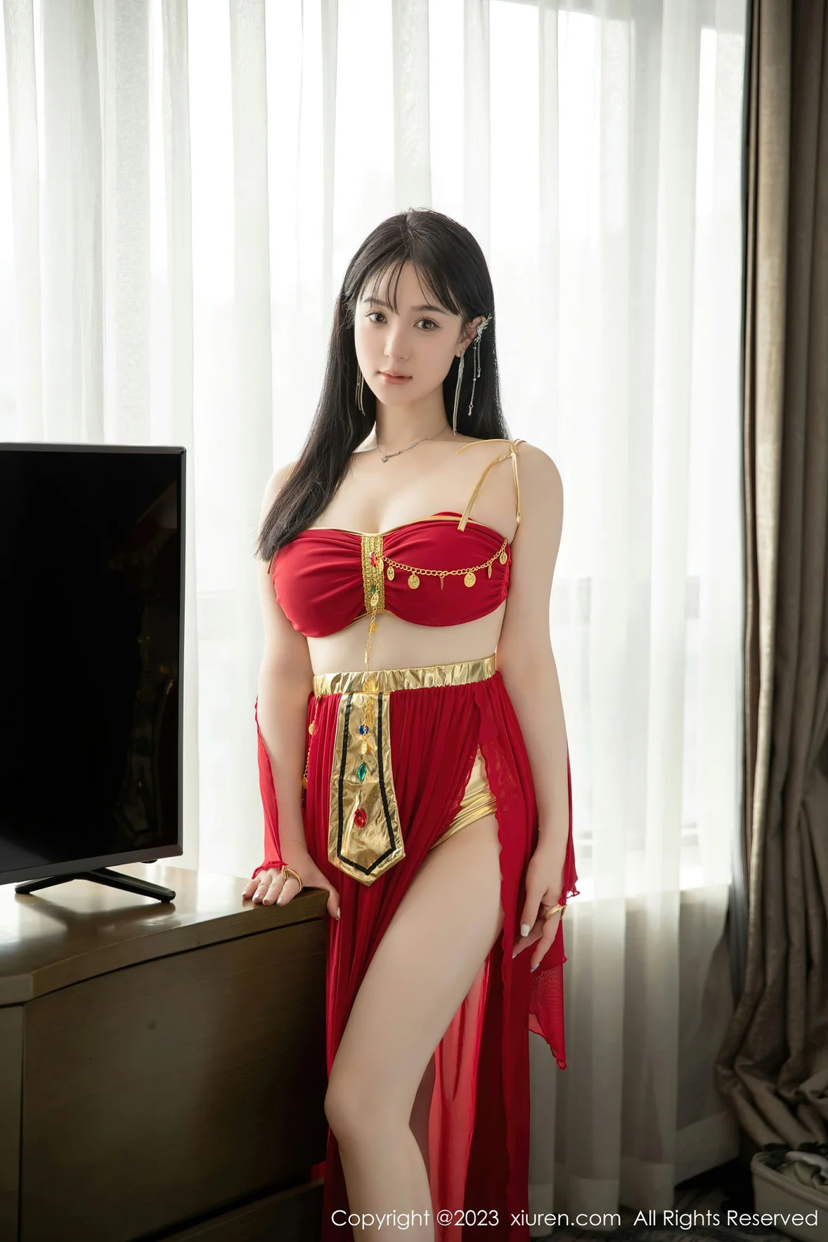  XiuRen 秀人 No.7103 柚琪Rich 红色西域舞服性感写真 [74P]第8张