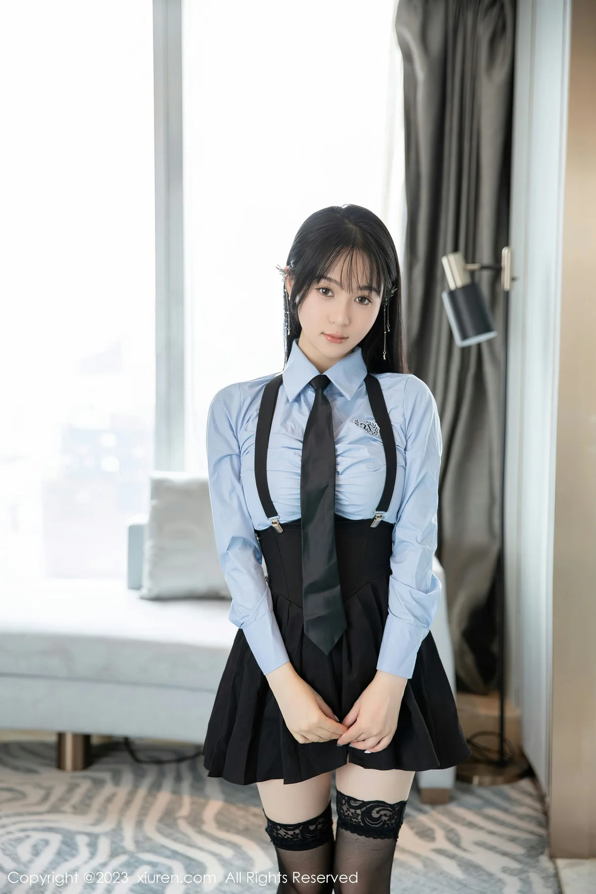  XiuRen 秀人 No.7140 柚琪Rich 性感学妹装扮 [77P]第1张