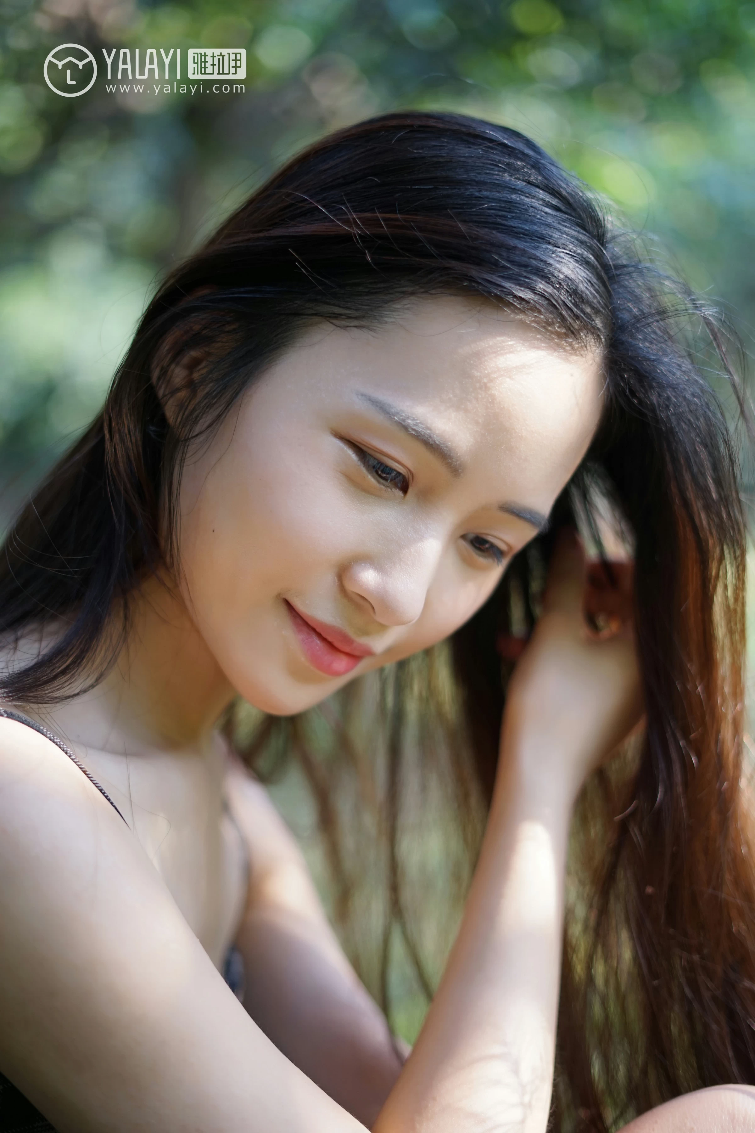 [YALAYI雅拉伊]NO.029 纯粹之心 卡柔 透视蕾丝上衣加吊带连衣裙性感私房写真集第6张