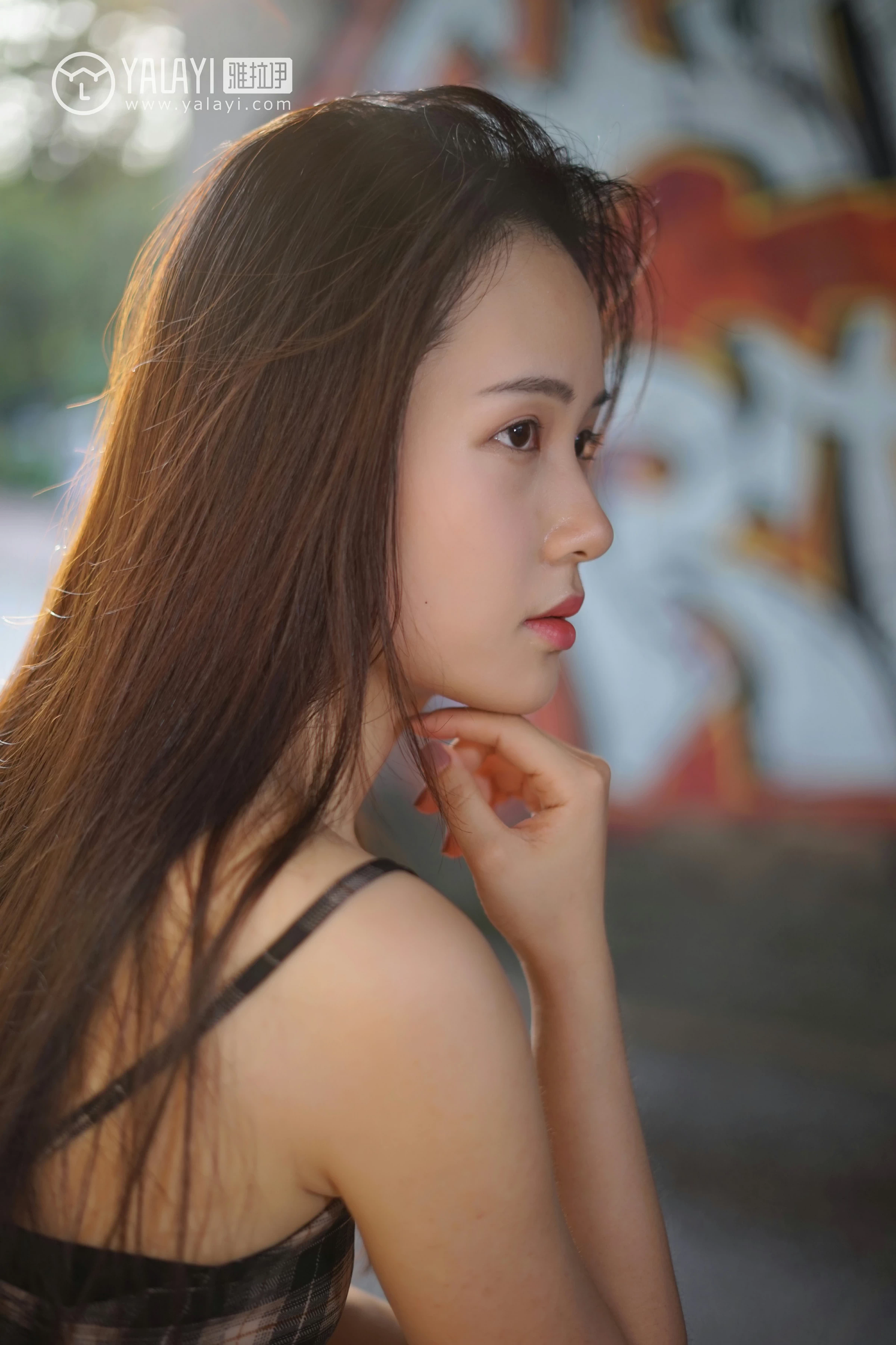 [YALAYI雅拉伊]NO.029 纯粹之心 卡柔 透视蕾丝上衣加吊带连衣裙性感私房写真集第12张