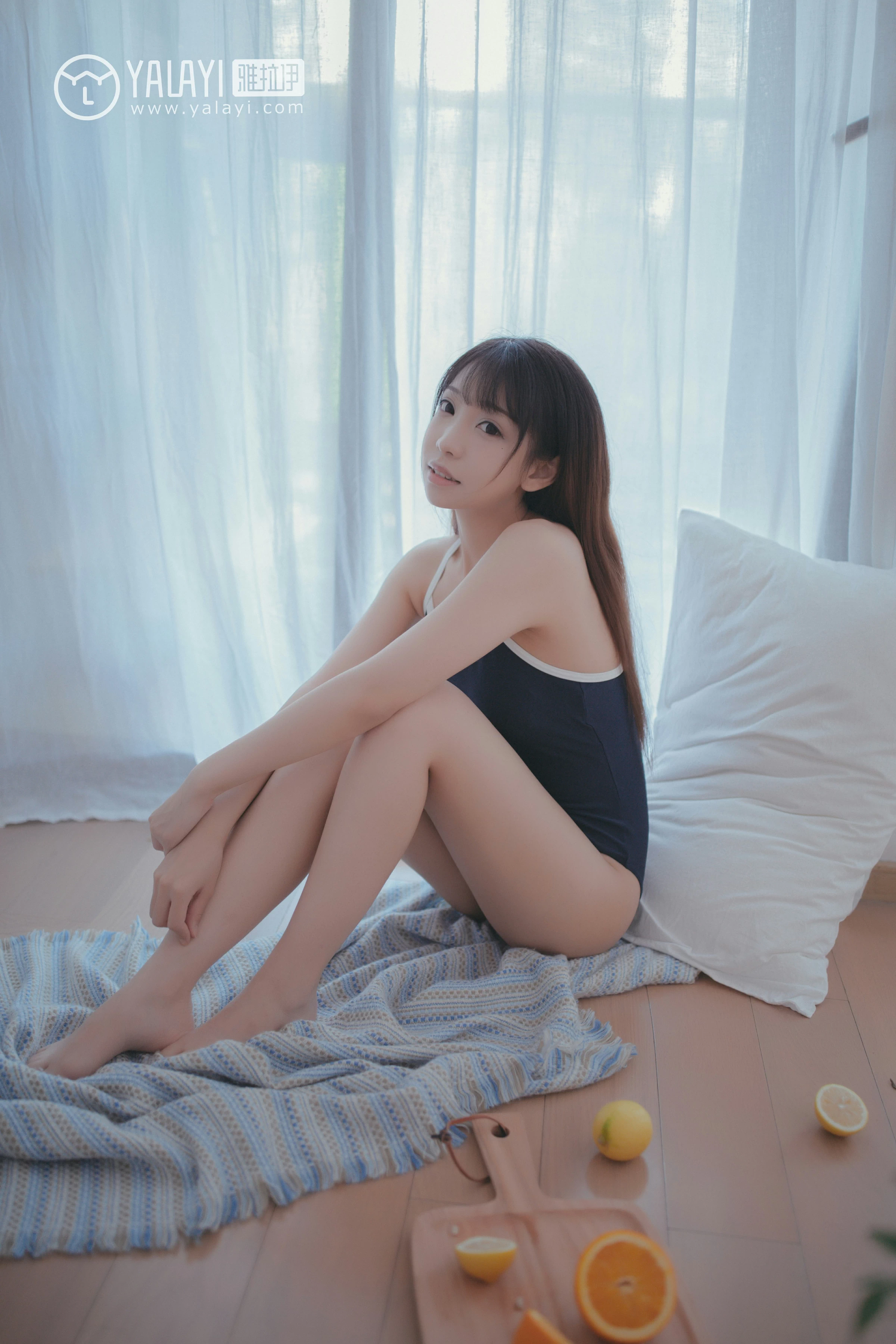 [YALAYI雅拉伊]NO.068 蓝帘幽梦 水花儿 蓝色连体运动内衣性感私房写真集第12张