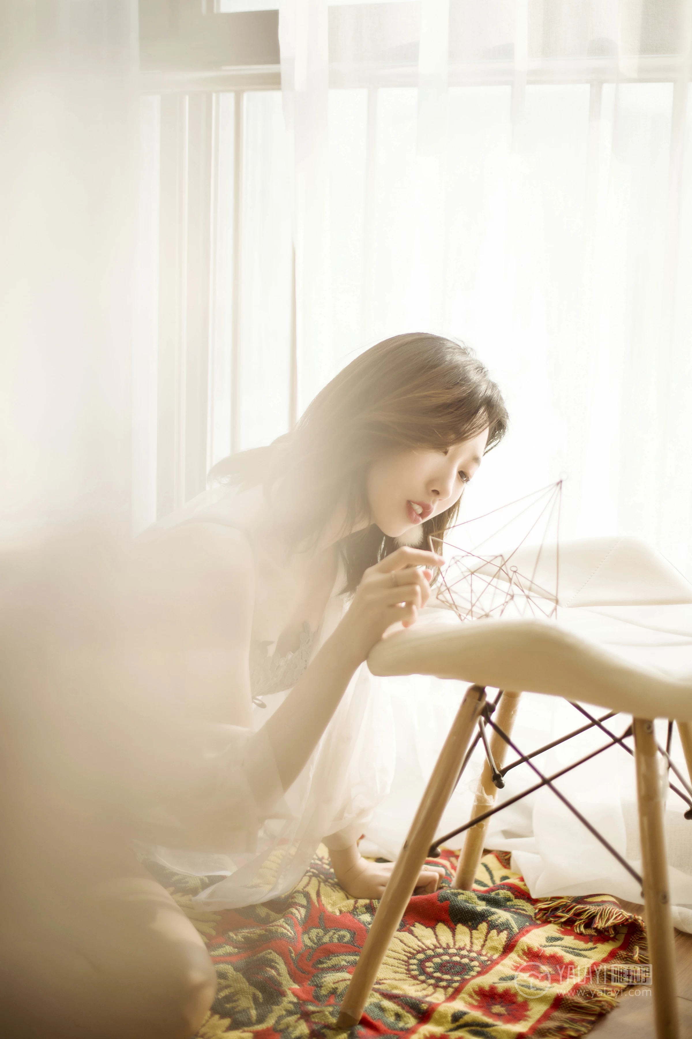 [YALAYI雅拉伊]No.176 心梦 佳佳 白色透视睡衣加蕾丝内衣性感私房写真集第12张