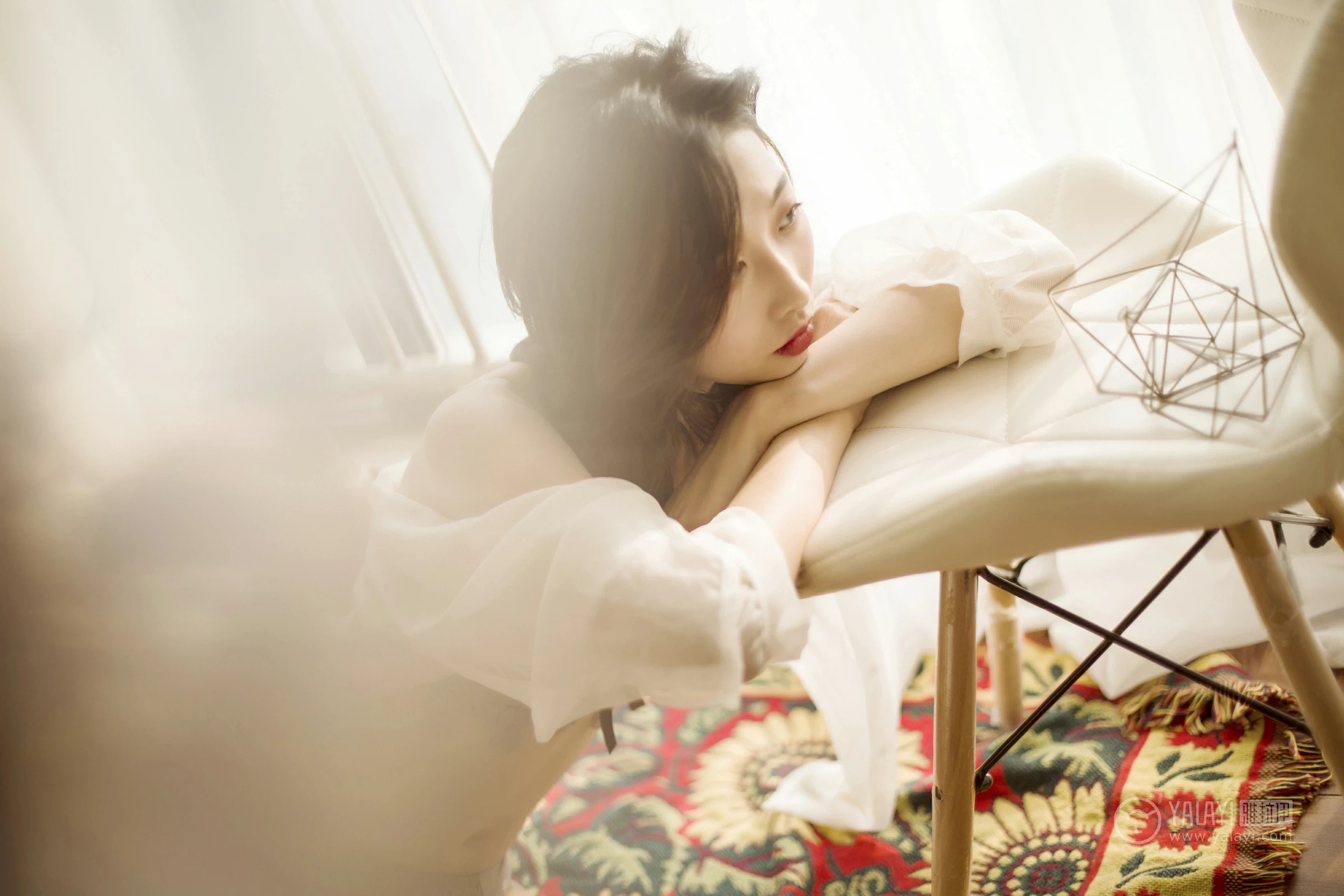 [YALAYI雅拉伊]No.176 心梦 佳佳 白色透视睡衣加蕾丝内衣性感私房写真集第13张