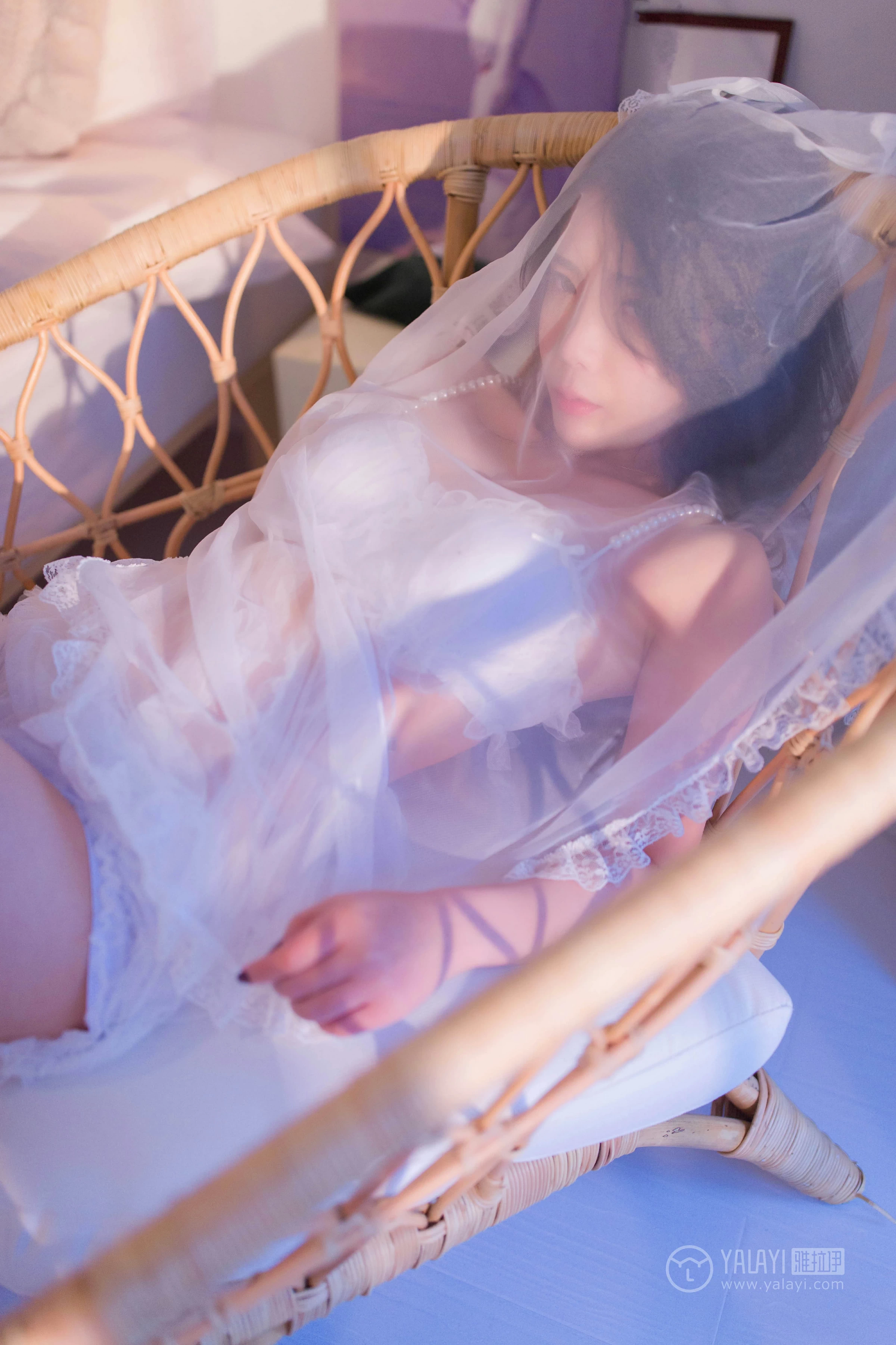 [YALAYI雅拉伊]No.182 温柔香 雪梨姬 白色透视情趣内衣裙性感私房写真集第9张