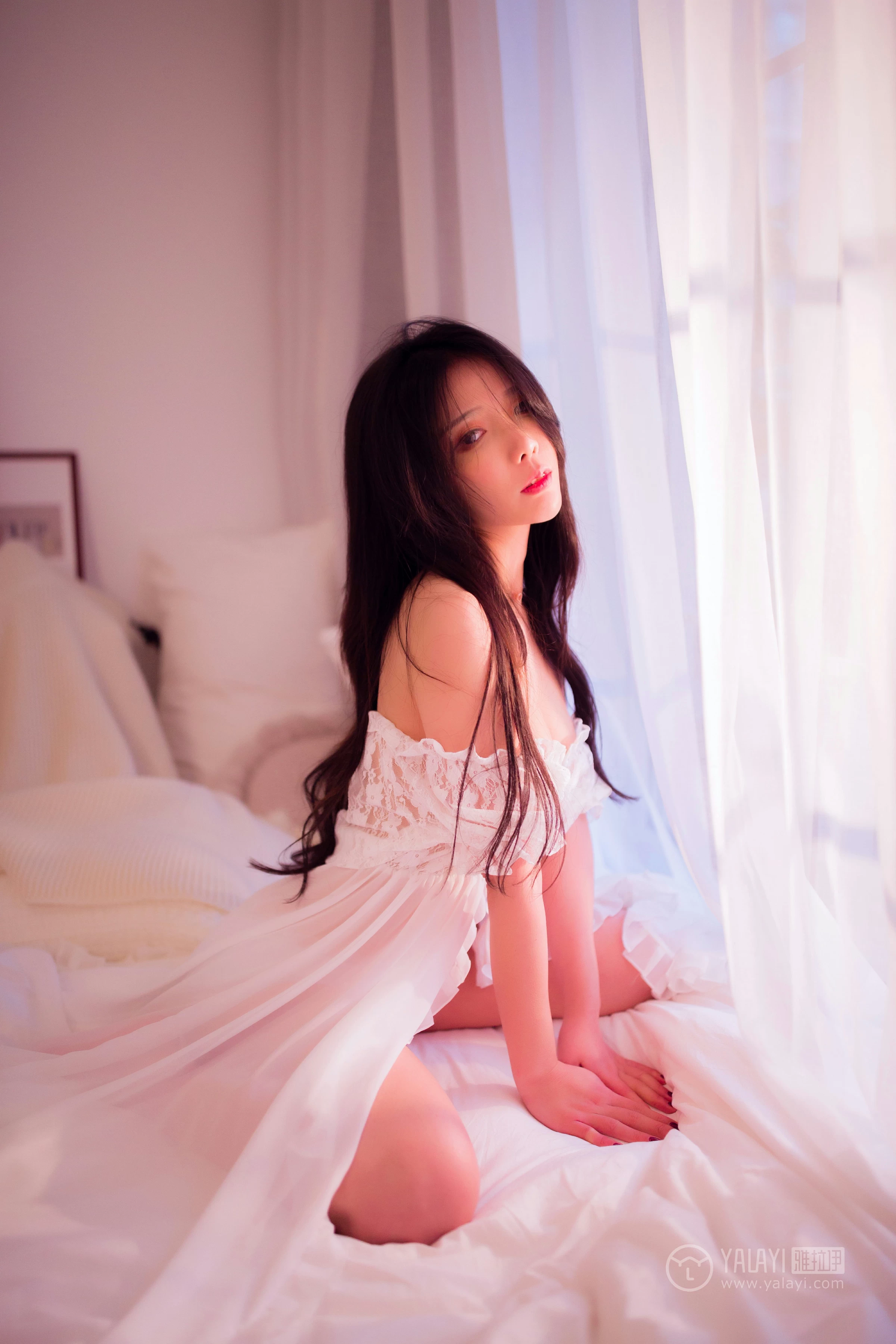 [YALAYI雅拉伊]No.182 温柔香 雪梨姬 白色透视情趣内衣裙性感私房写真集第16张