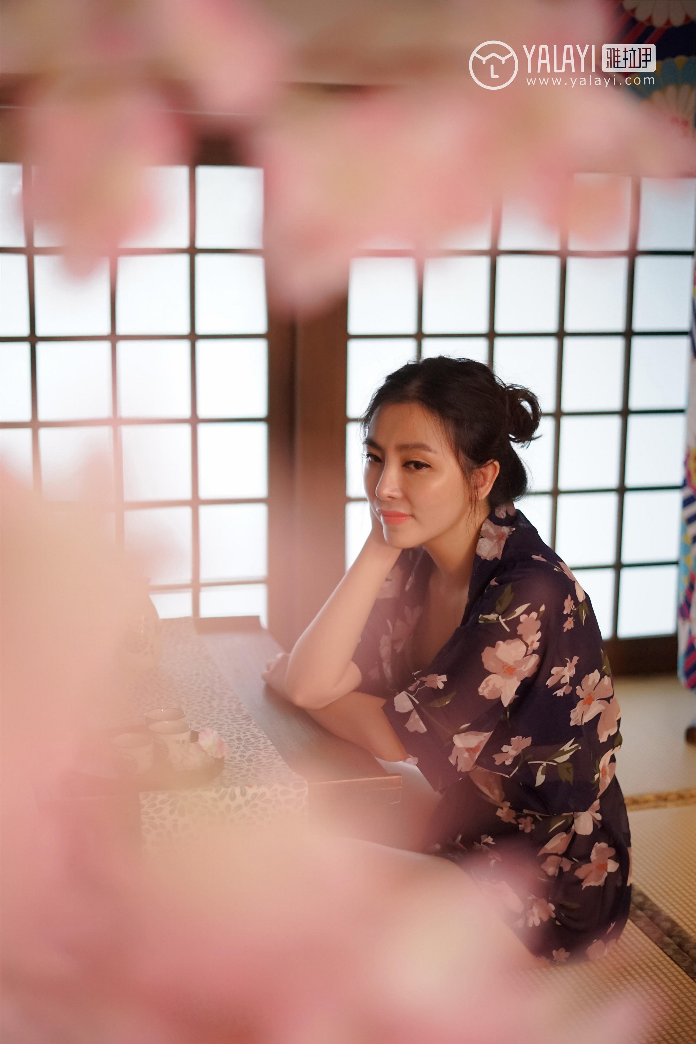 [YALAYI雅拉伊]NO.016 和服之韵 沈紫云 黑色透视和服性感私房写真集第4张
