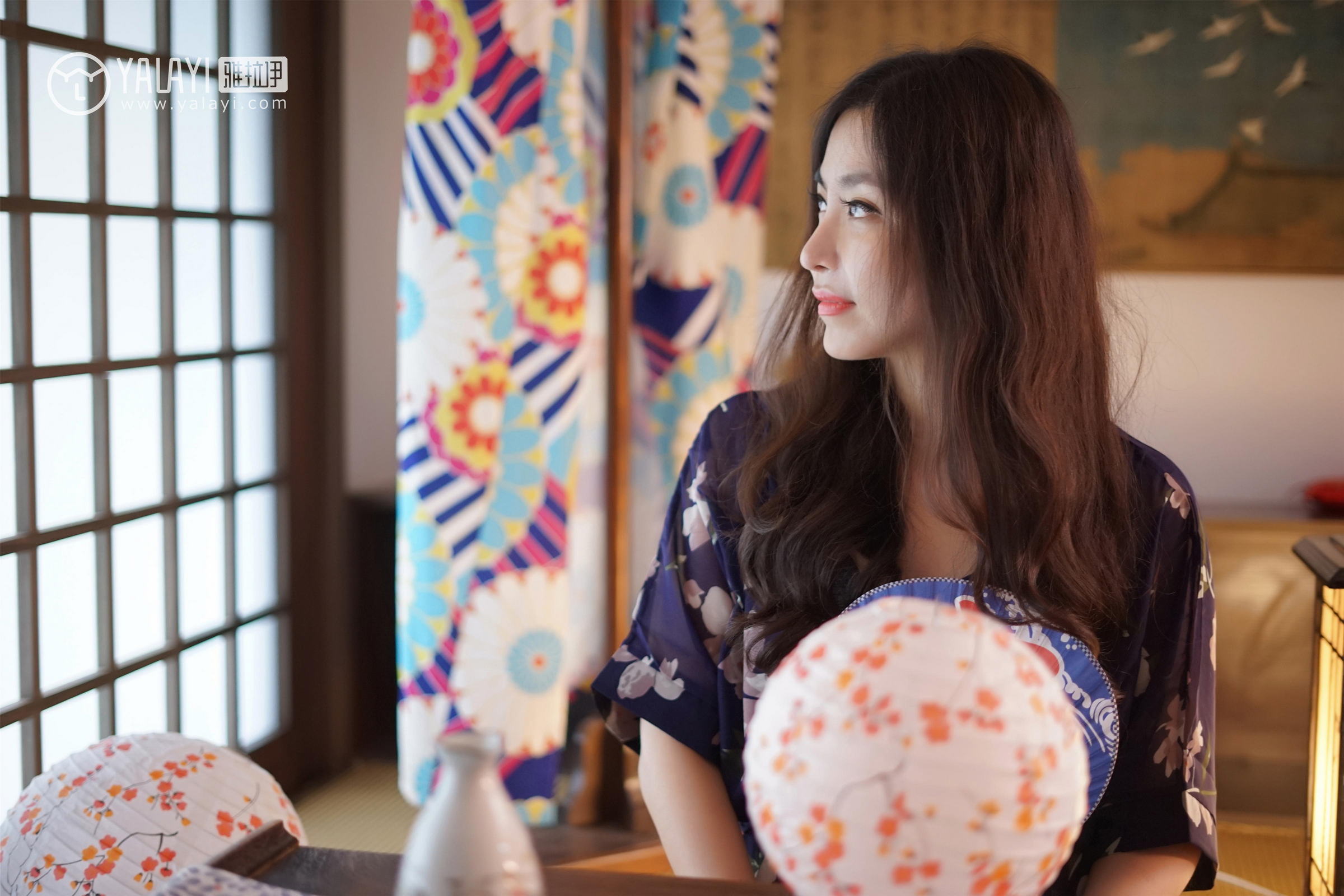 [YALAYI雅拉伊]NO.016 和服之韵 沈紫云 黑色透视和服性感私房写真集第6张
