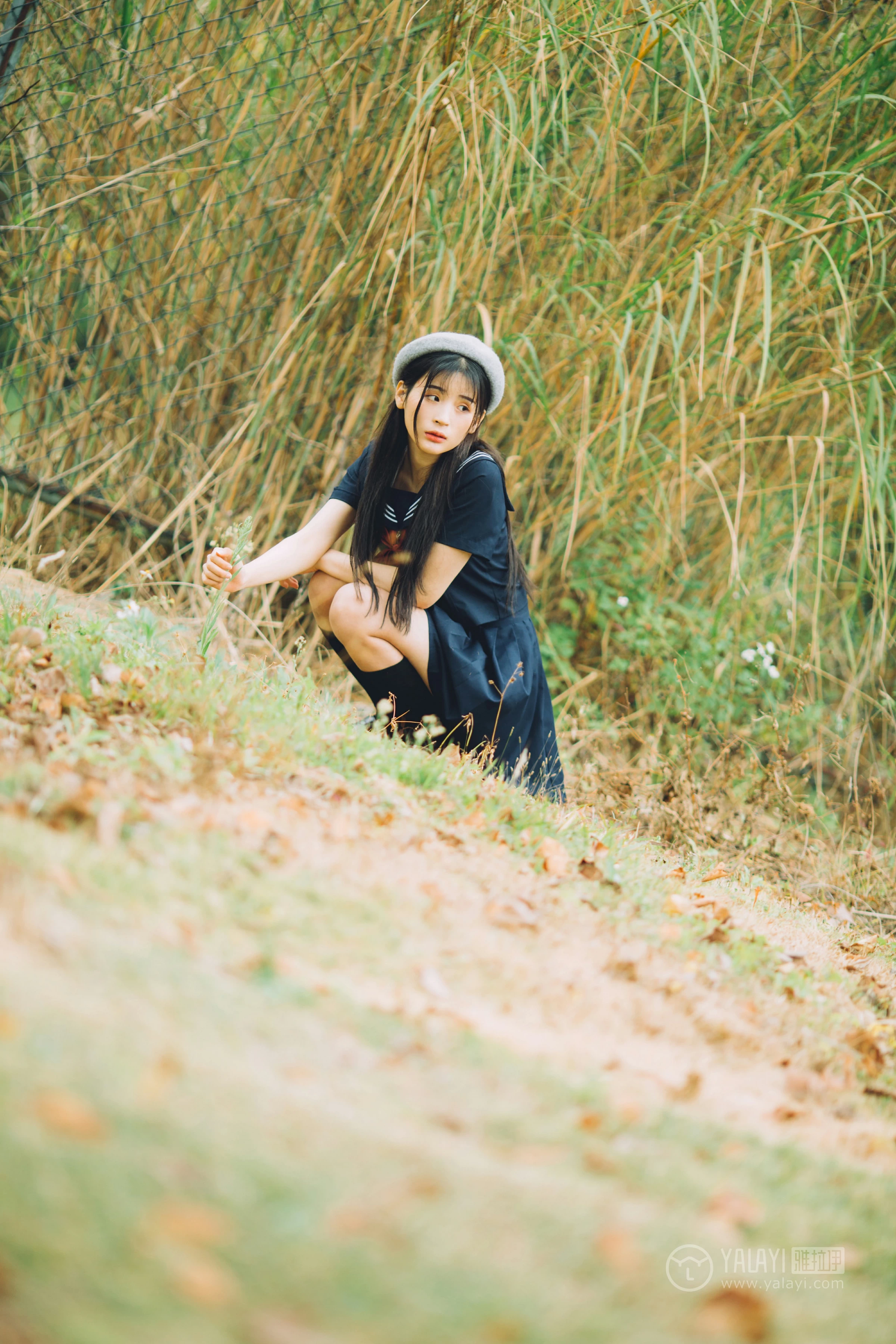 [YALAYI雅拉伊]No.189 青涩岁月 阿惜 蓝色情趣高中女生制服加短裙性感私房写真集第14张