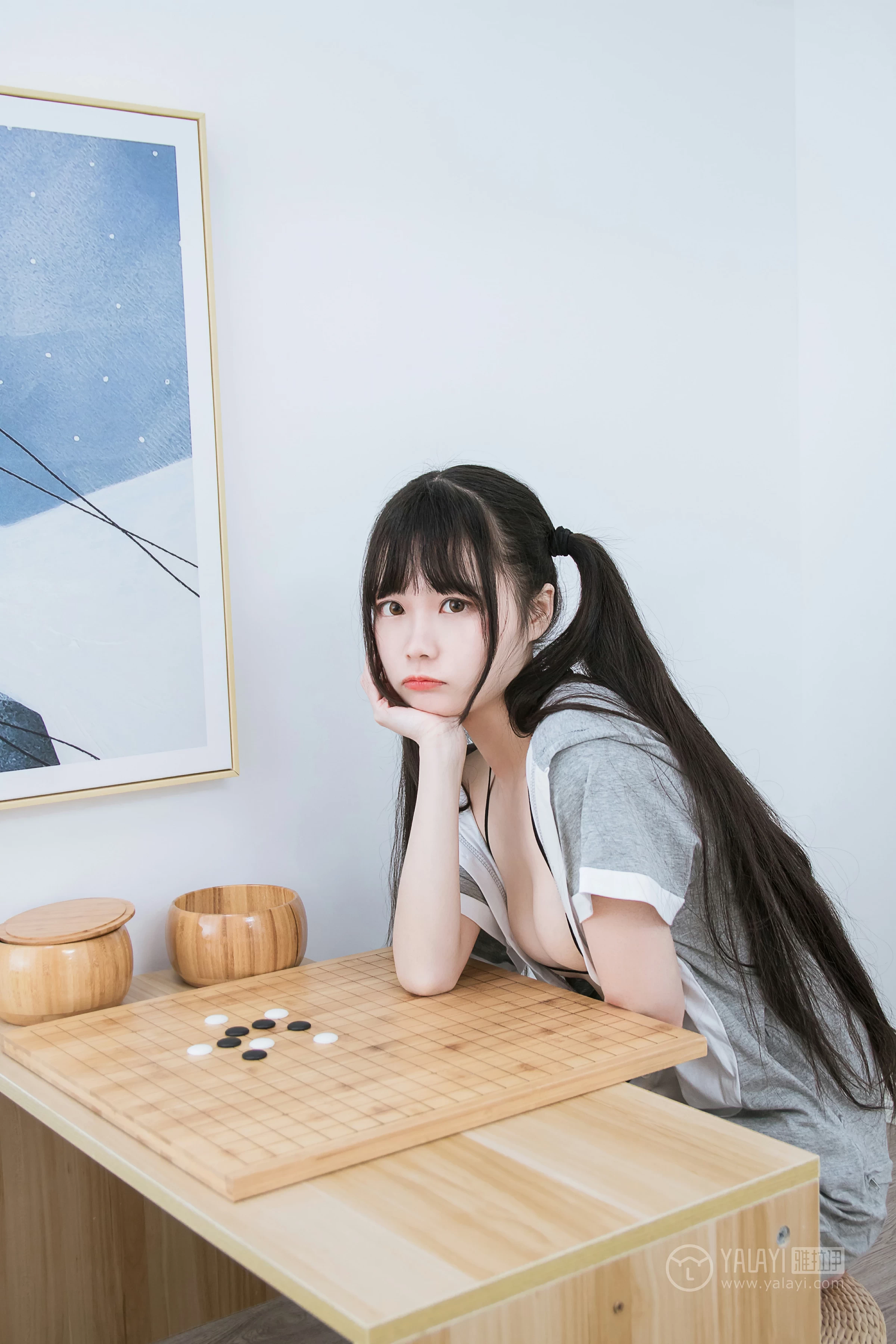 [YALAYI雅拉伊]No.201 龙猫睡衣 小琉 灰色连身睡衣加黑色情趣内衣性感私房写真集第11张