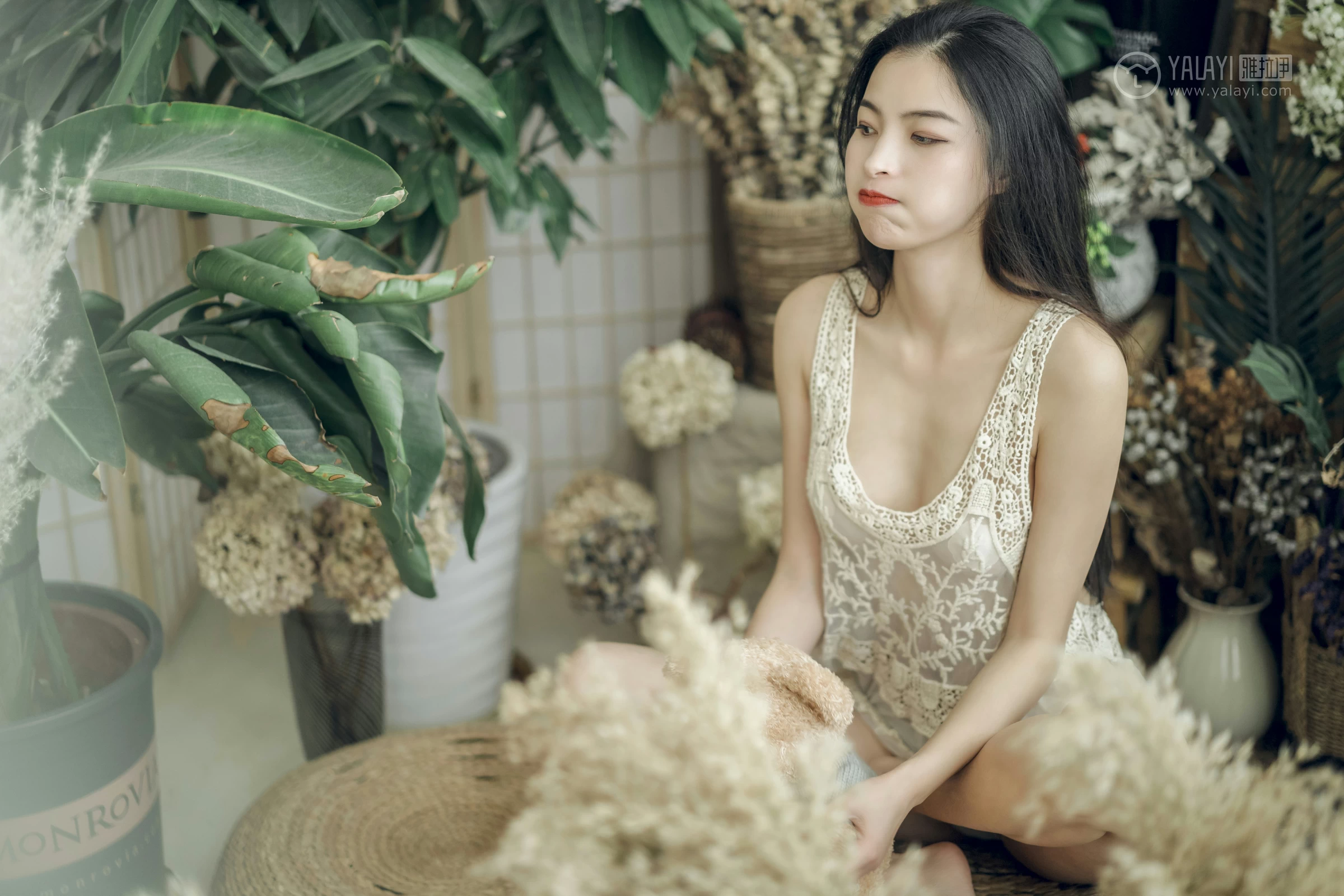 [YALAYI雅拉伊]No.280 盛夏的果实 小竹 情趣透视镂空衬衫加白色内衣性感私房写真集第16张