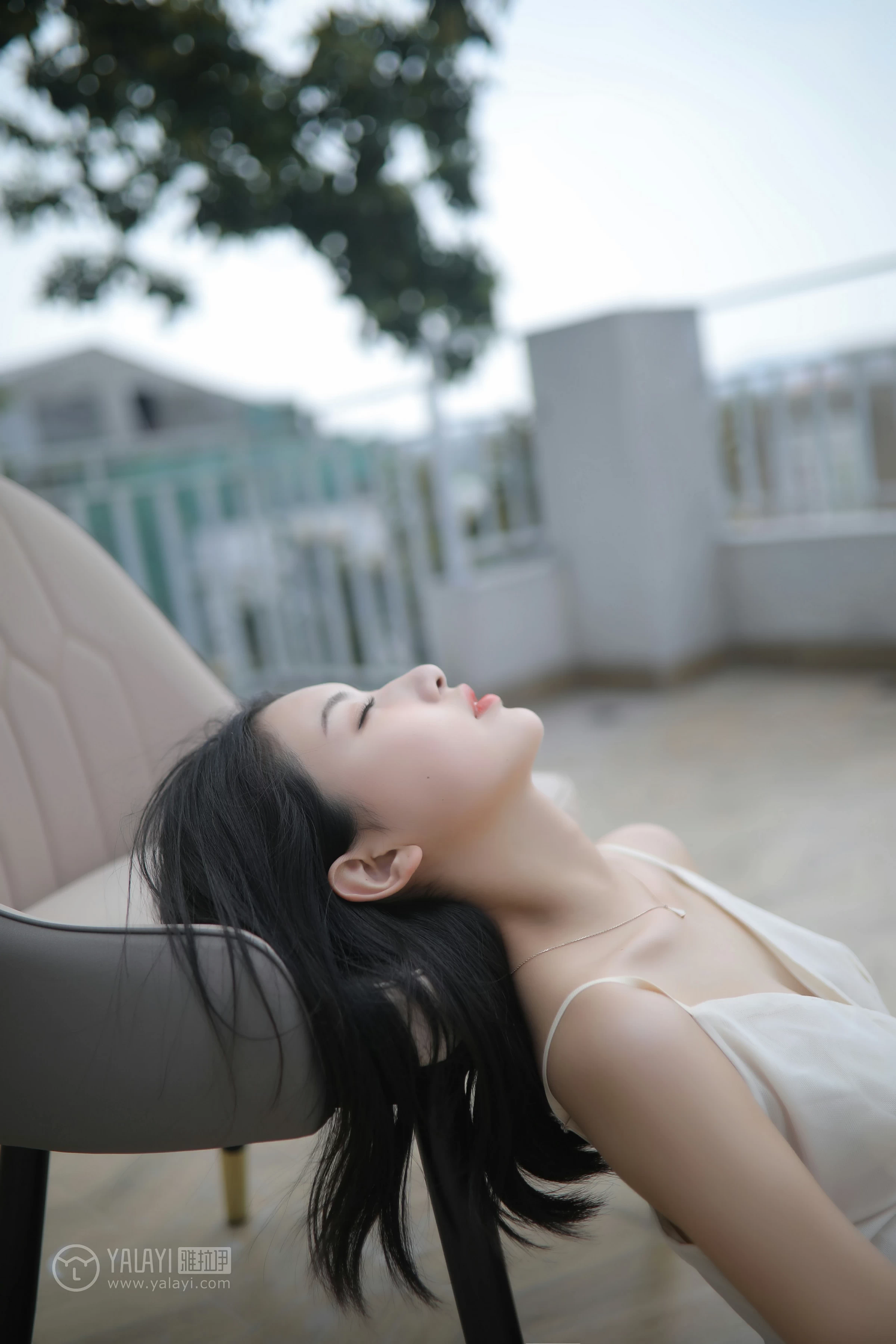 [YALAYI雅拉伊]No.310 听风 白璐 仙气飘飘 白色吊带连衣裙性感私房写真集第13张