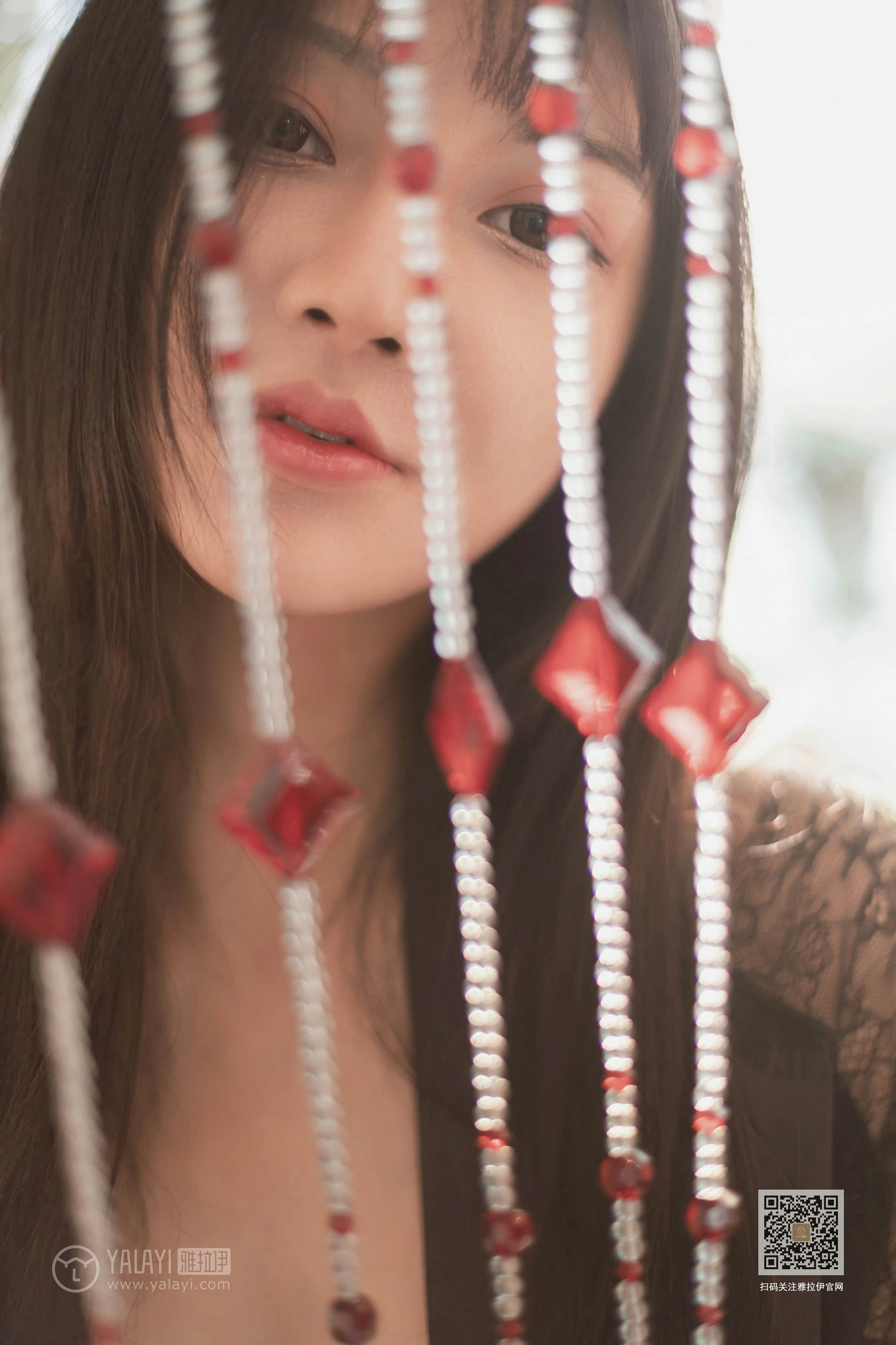 [YALAYI雅拉伊]Vol.494 帘卷美人绰态 韩熙 黑色透视睡衣性感私房写真集第9张