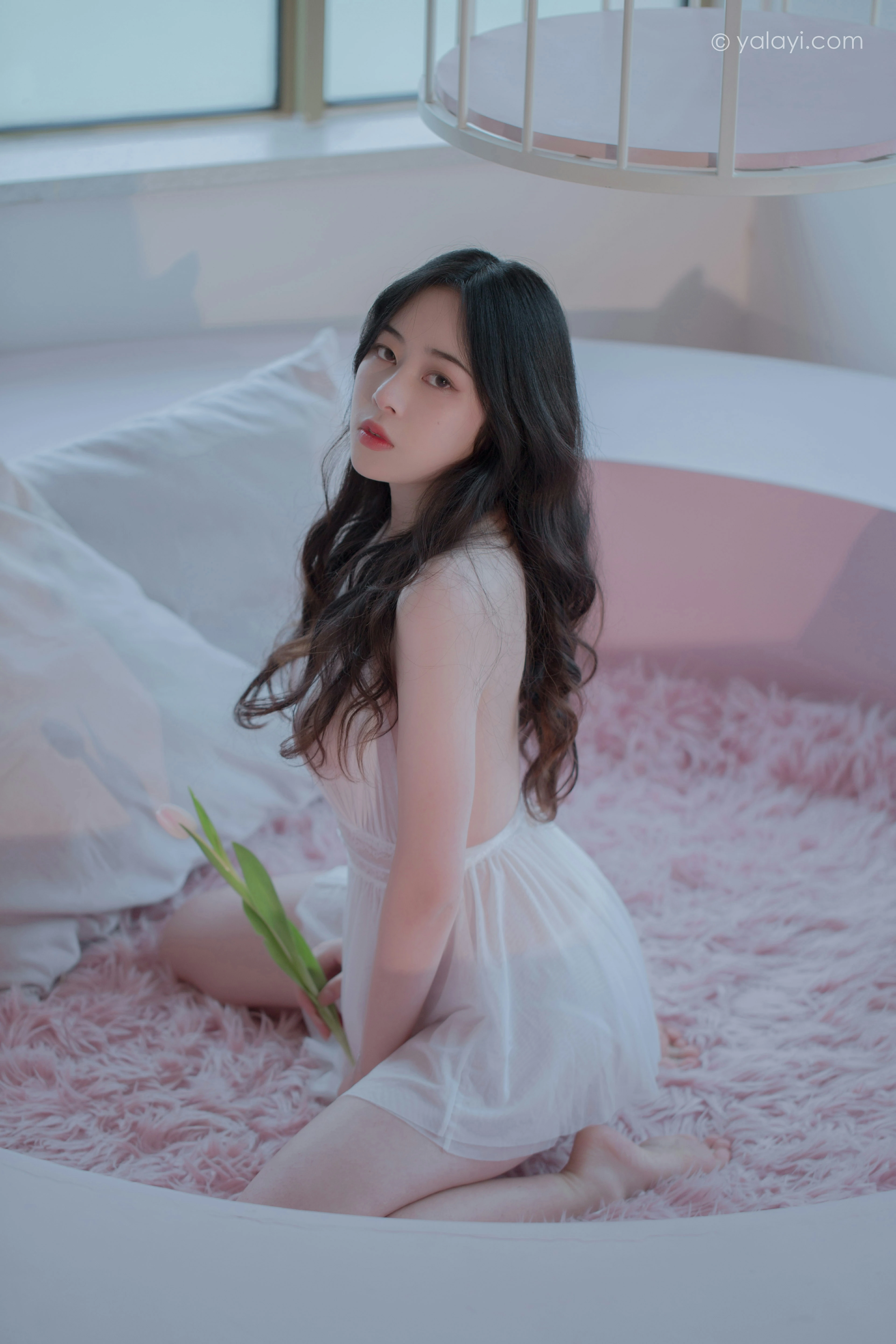 [YALAYI雅拉伊]NO.792 笼子里的鸟儿 璎珞 白色透视情趣内衣性感私房写真集第12张