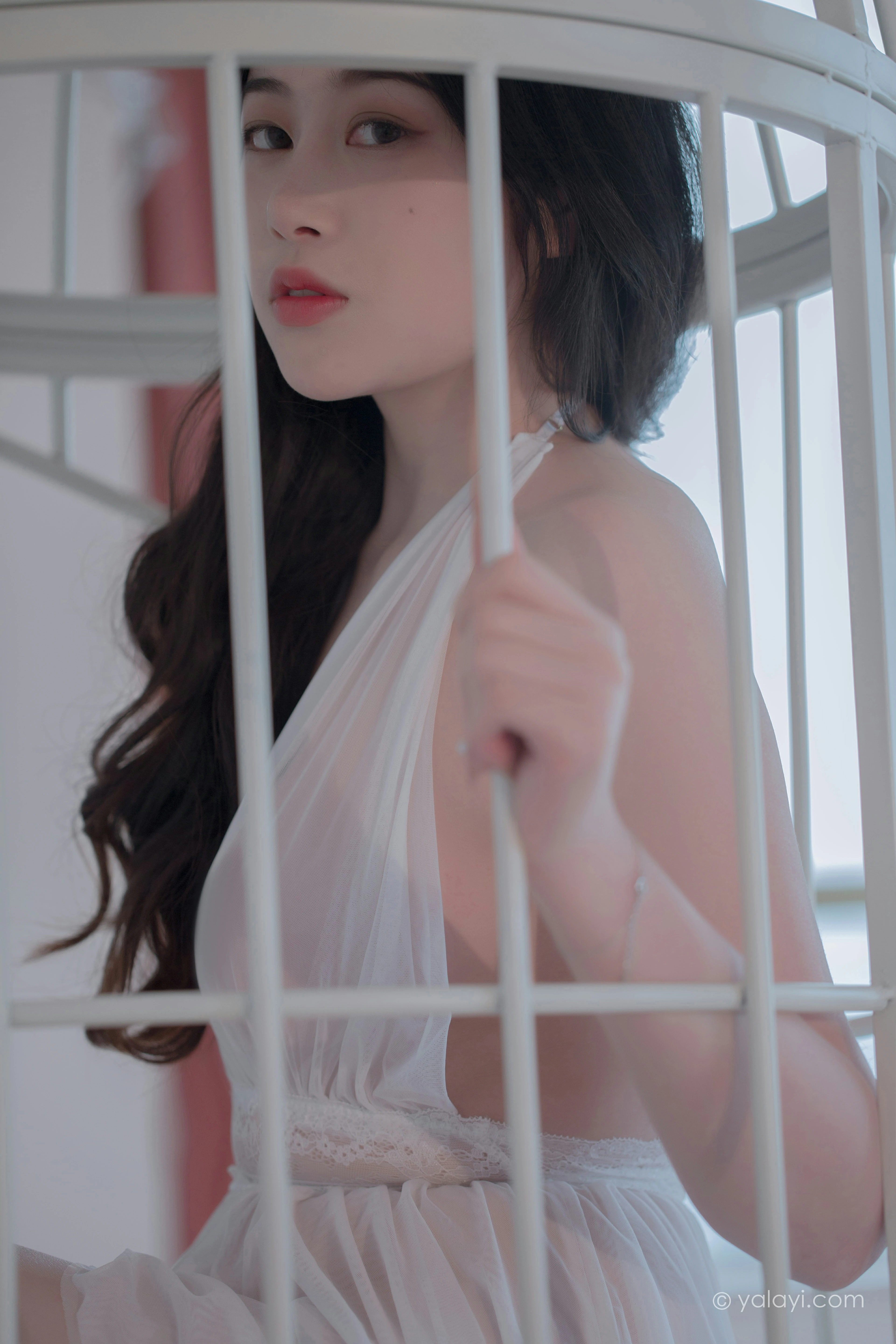 [YALAYI雅拉伊]NO.792 笼子里的鸟儿 璎珞 白色透视情趣内衣性感私房写真集第7张