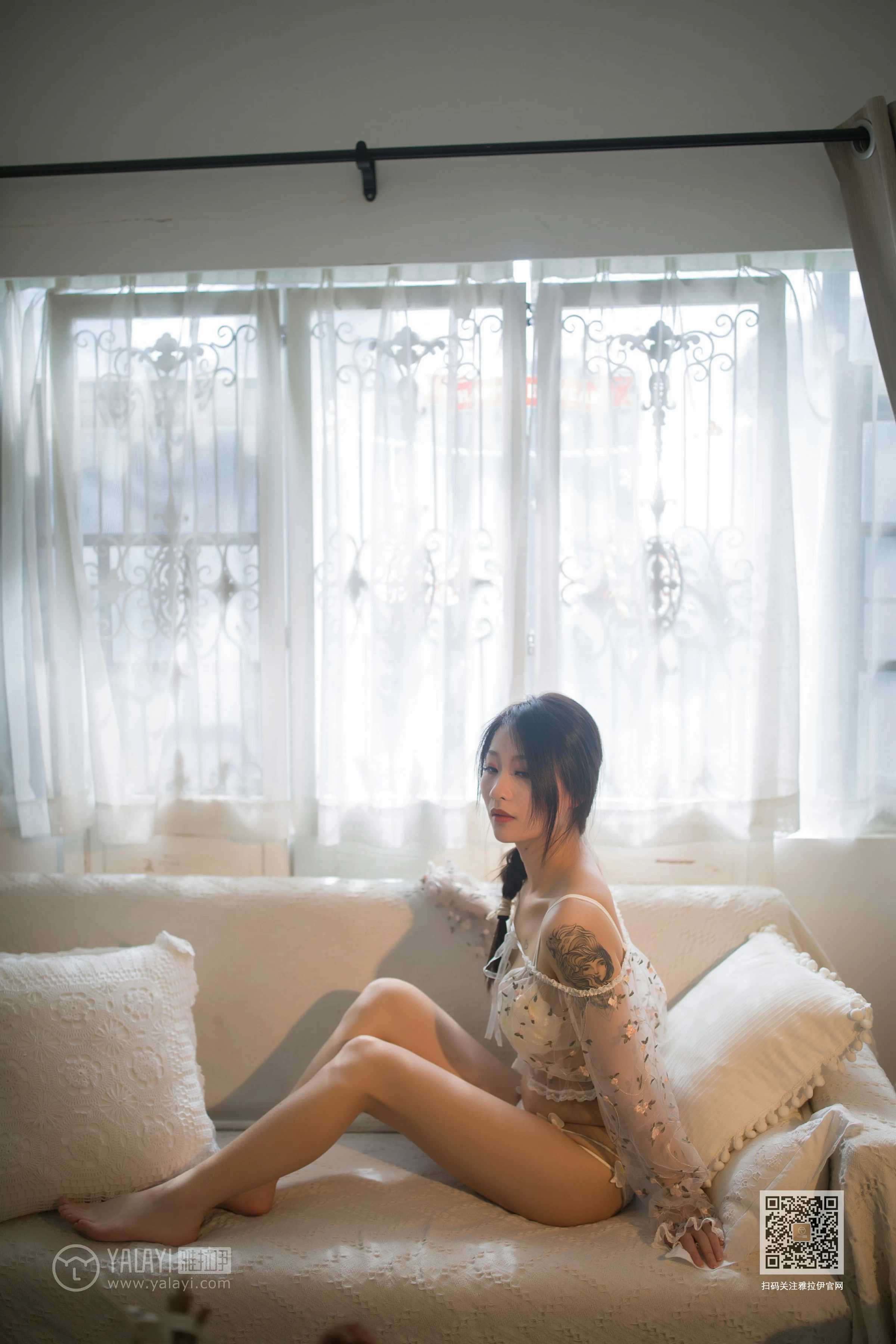 [YALAYI雅拉伊]NO.658 《朦胧》 婉儿 透视情趣上衣加白色内衣性感私房写真集第9张
