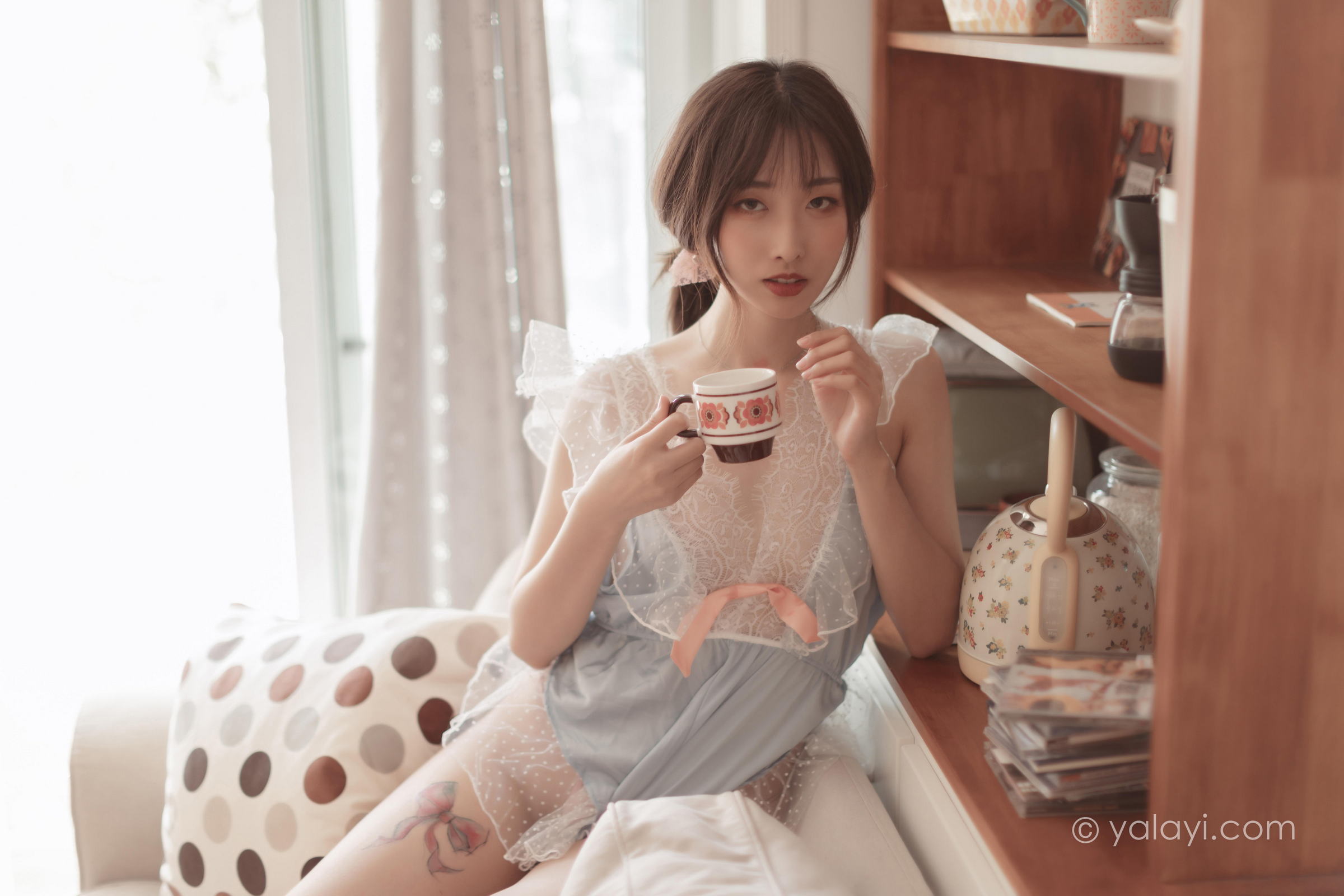 [YALAYI雅拉伊]2022.03.23 佳人有约 佳佳 透视情趣睡衣居家性感私房写真集第9张