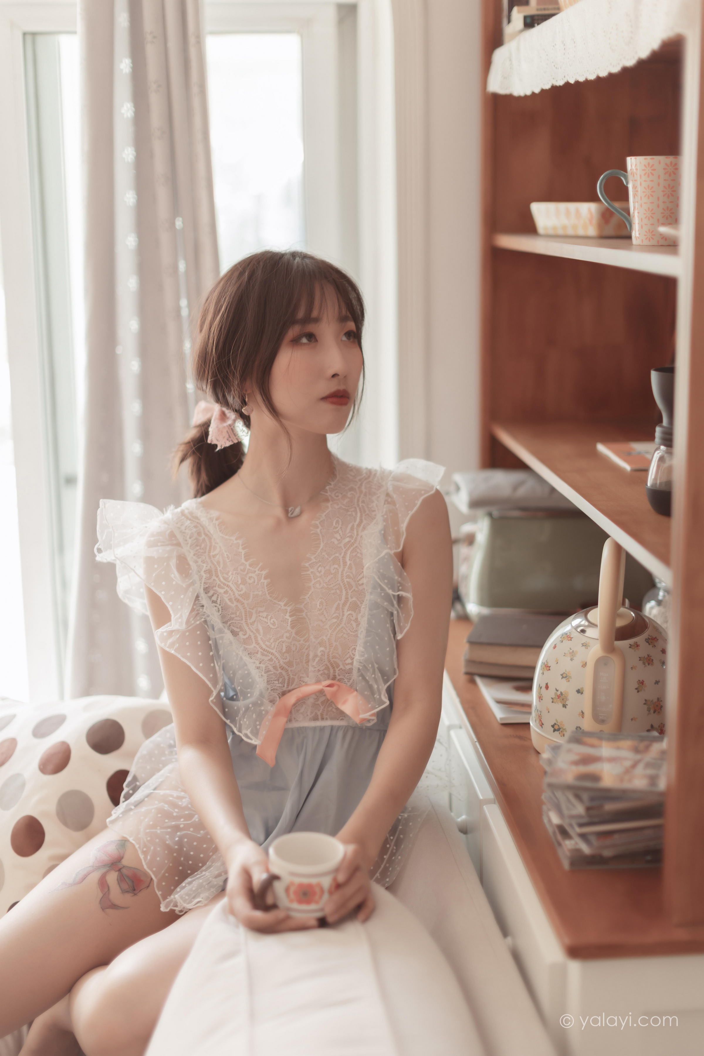 [YALAYI雅拉伊]2022.03.23 佳人有约 佳佳 透视情趣睡衣居家性感私房写真集第9张