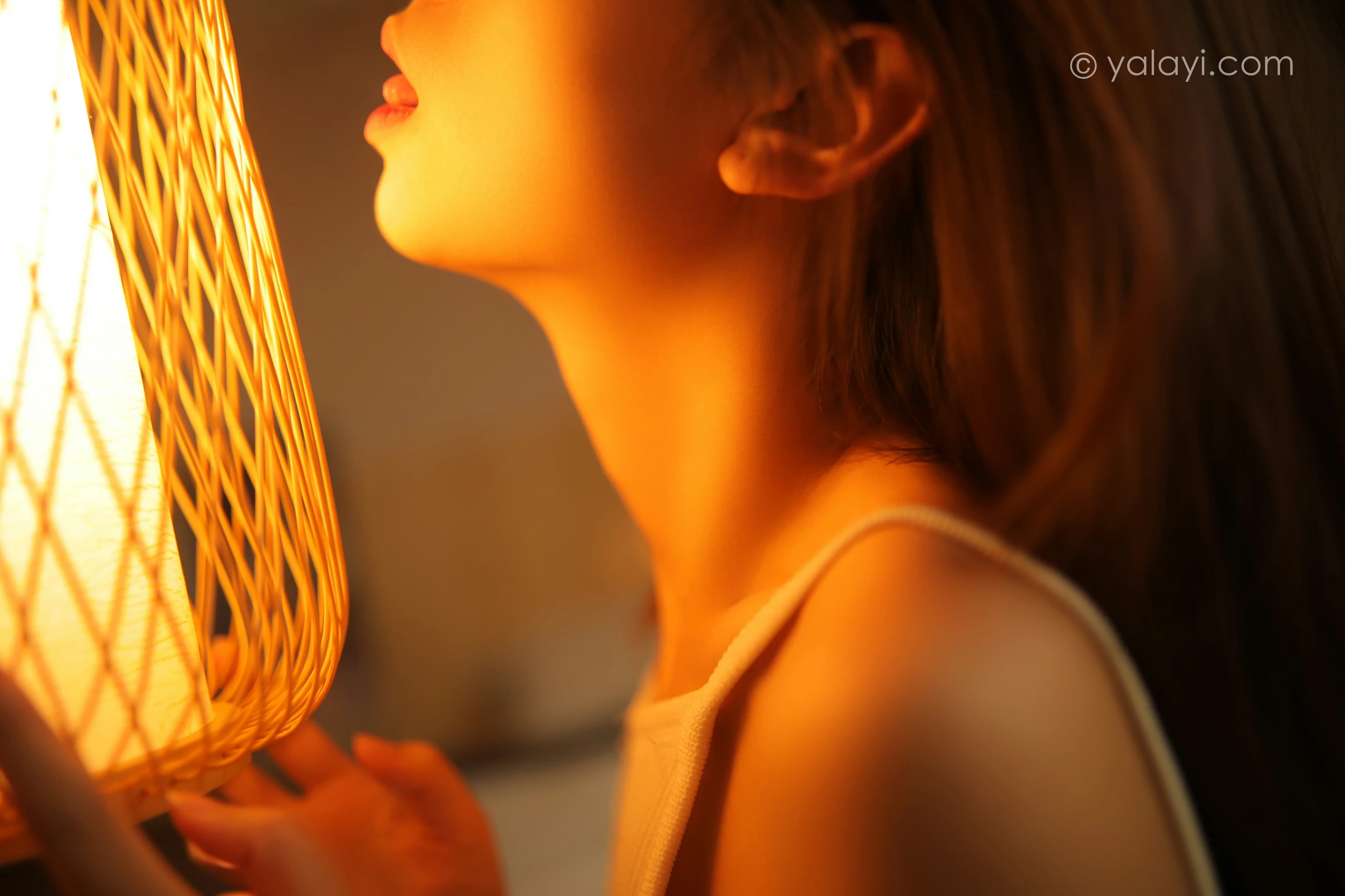 [YALAYI雅拉伊]NO.738 《无眠身懒》 晓琪 白色衬衫加蕾丝镂空内衣性感私房写真集第10张