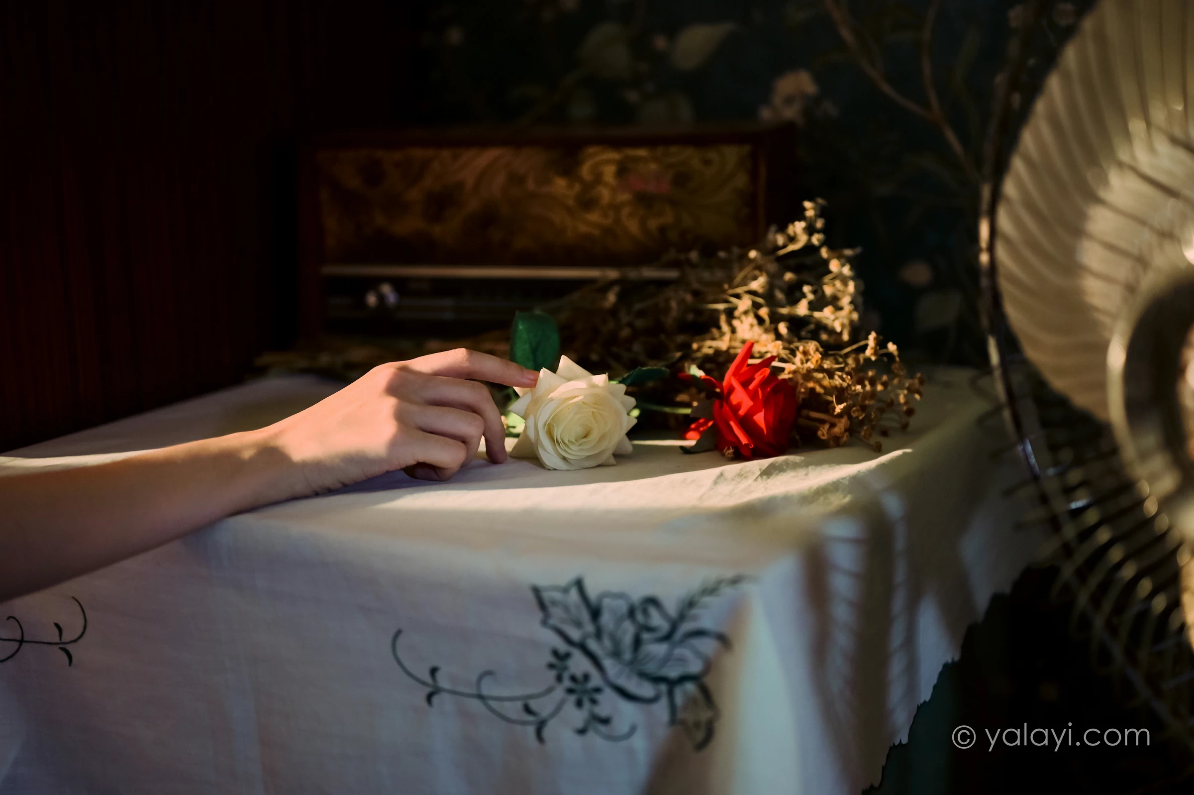 [YALAYI雅拉伊]NO.689 《黯然》 妍妍 橙色性感小背心加棕色短裙性感私房写真集第5张