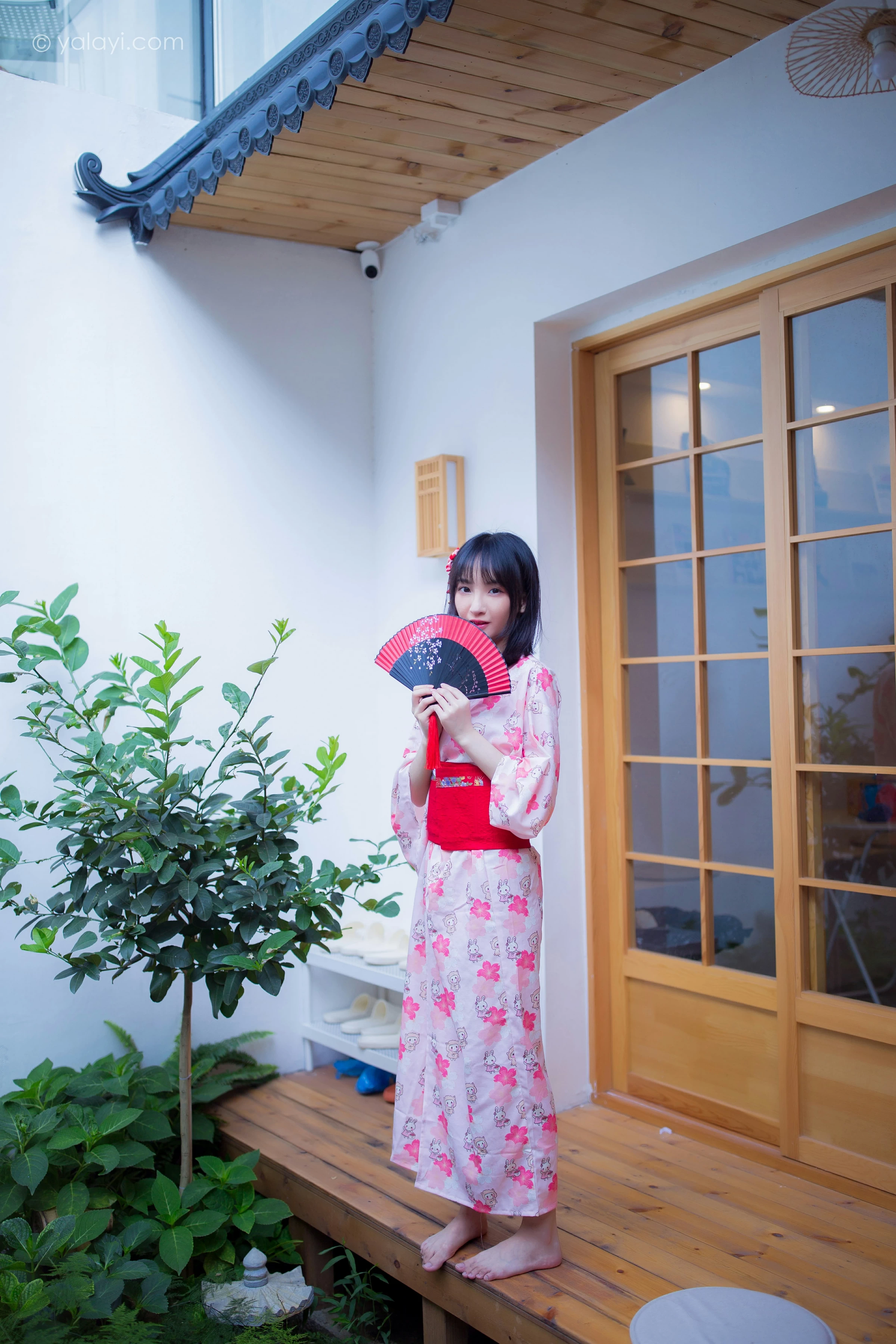[YALAYI雅拉伊]NO.706 《樱花精灵》 落落 粉色和服性感私房写真集第1张