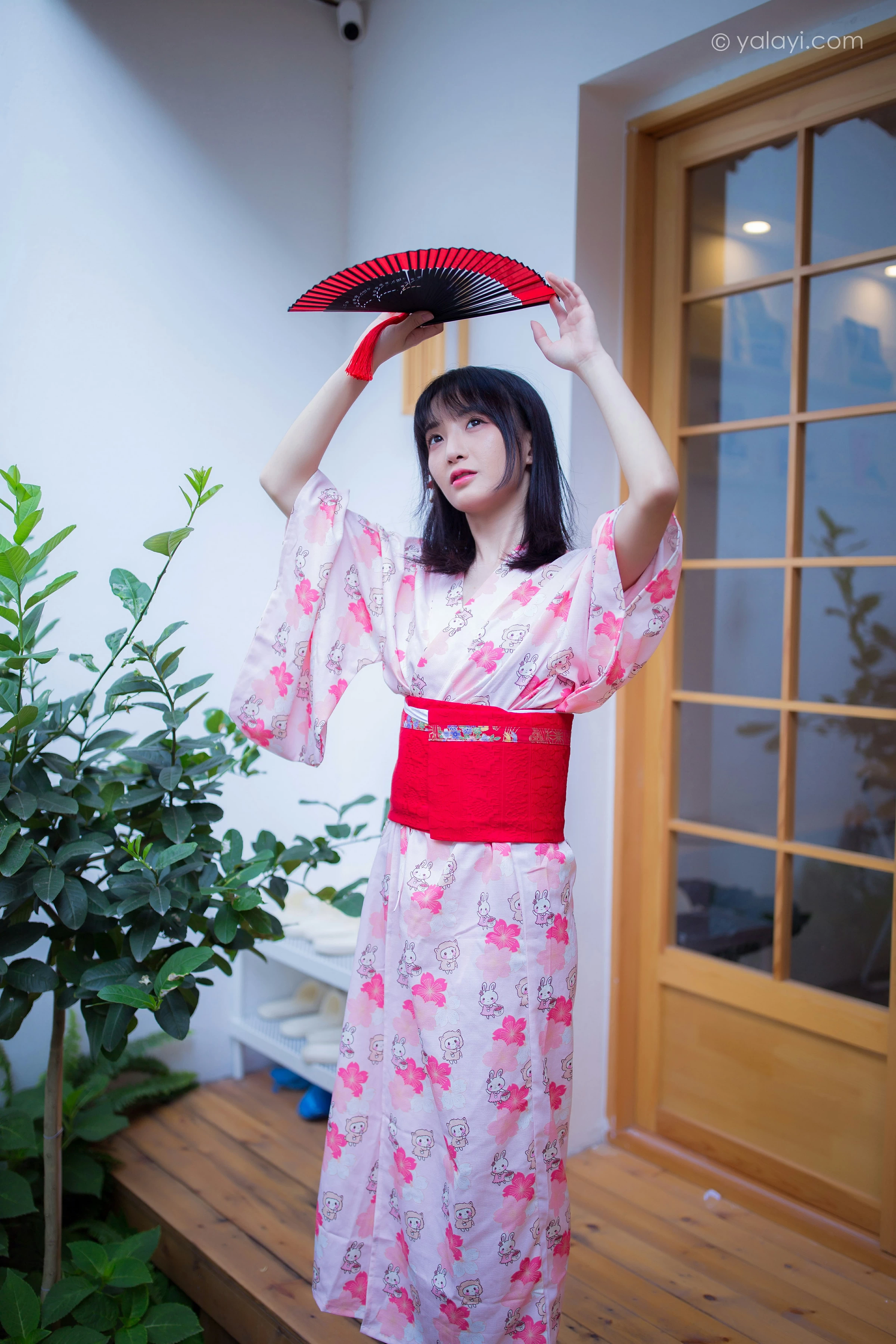 [YALAYI雅拉伊]NO.706 《樱花精灵》 落落 粉色和服性感私房写真集第15张